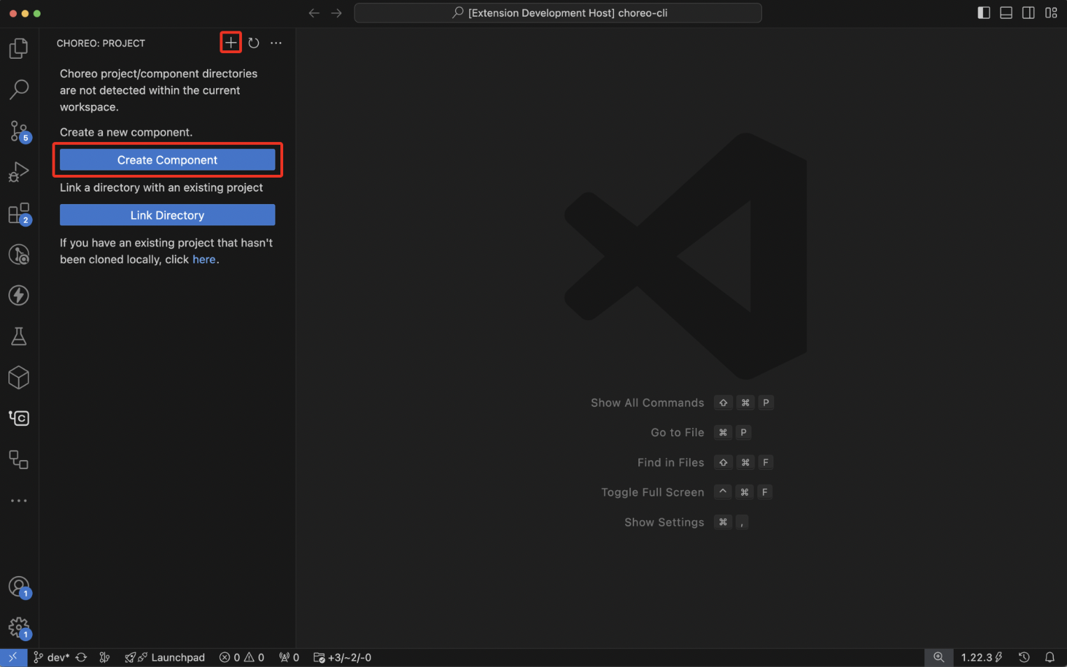 Create Component Button