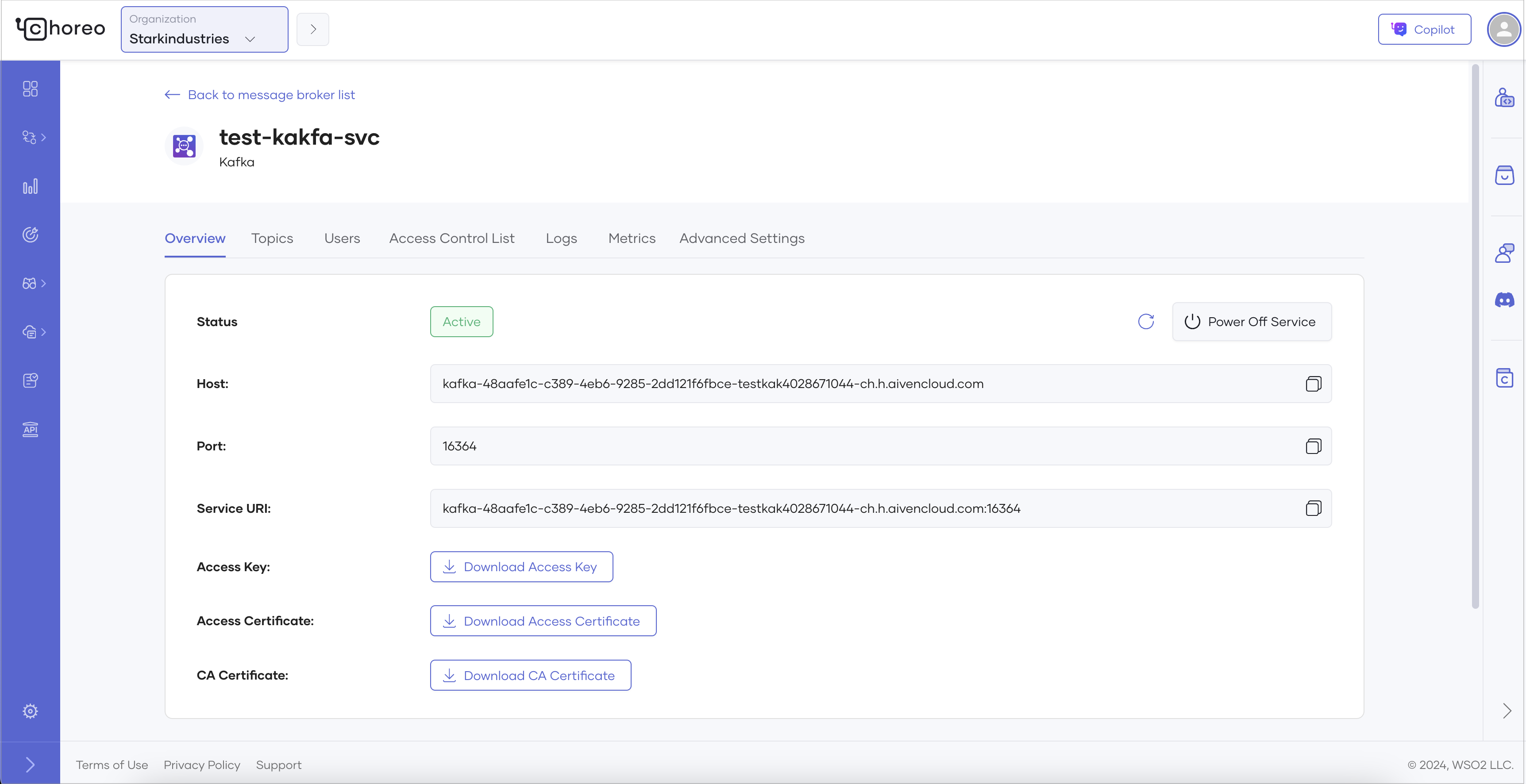 Kafka service overview