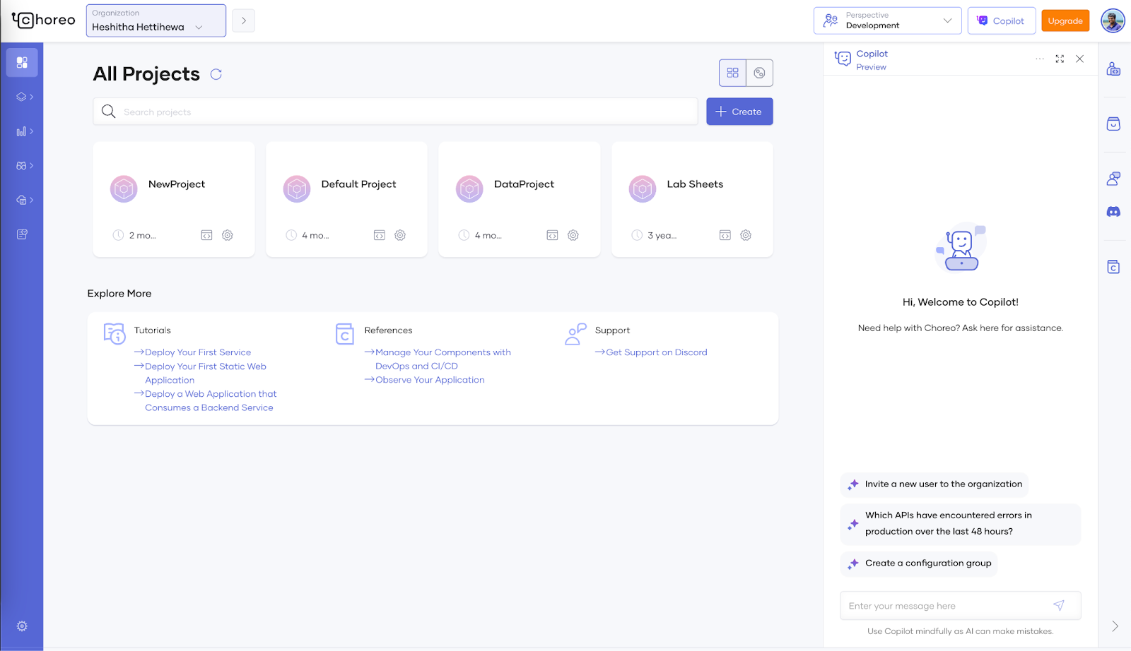 Choreo Copilot Templates