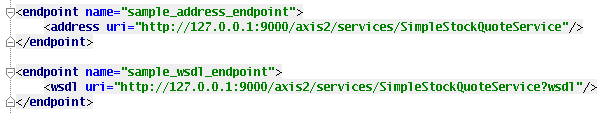 Address and WSDL endpoints