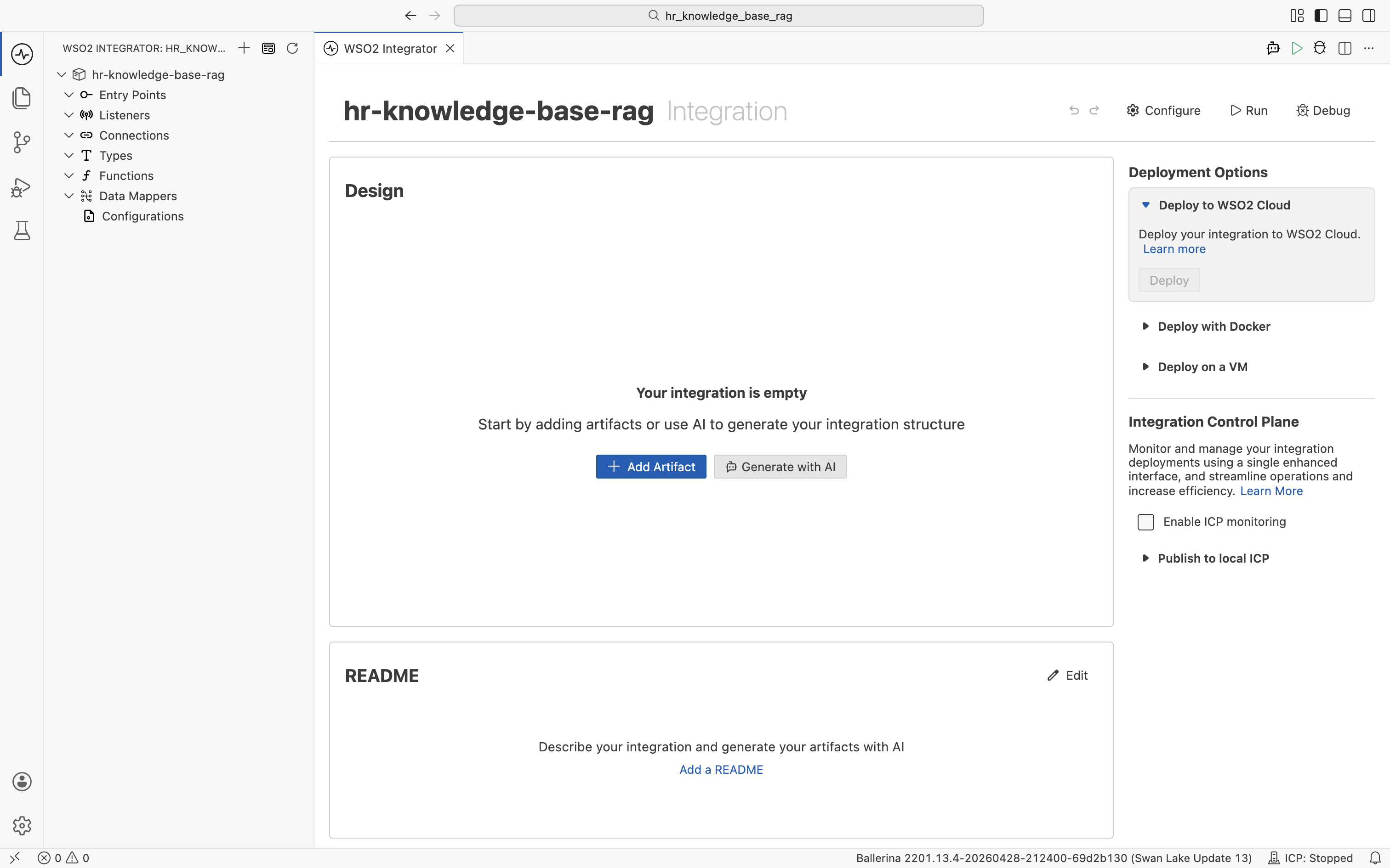 Empty integration overview