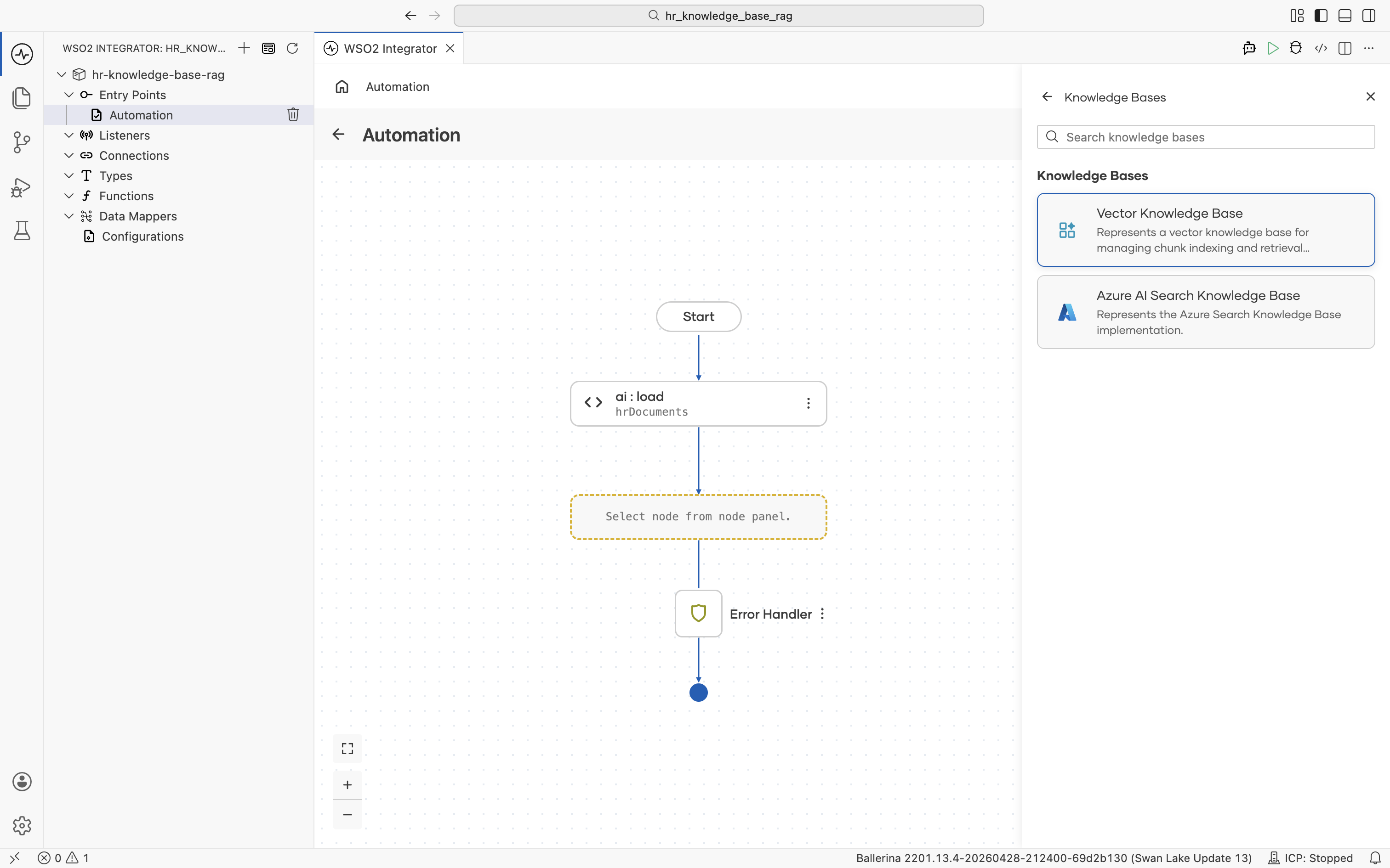 Knowledge Bases type picker