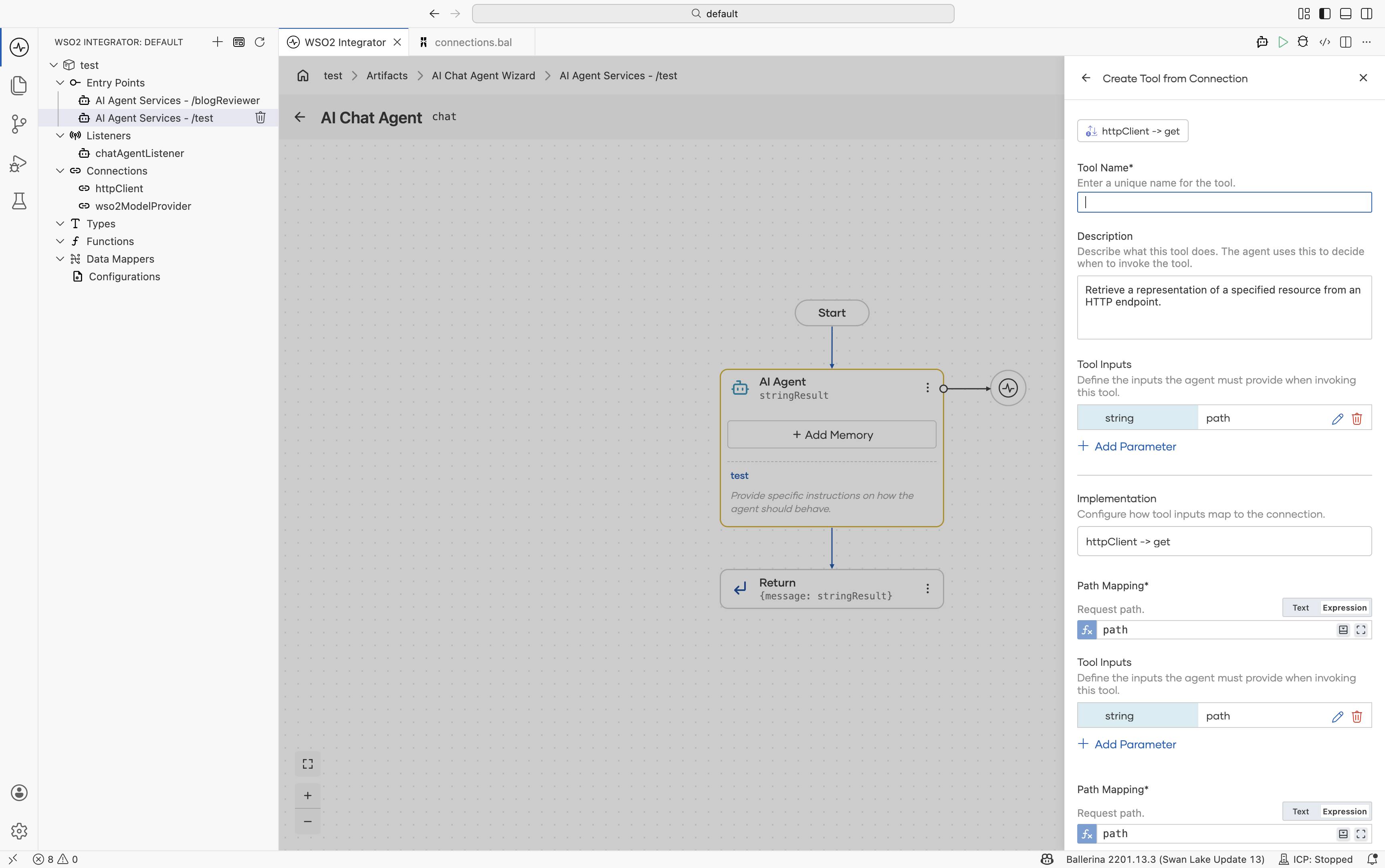 Tool metadata configuration