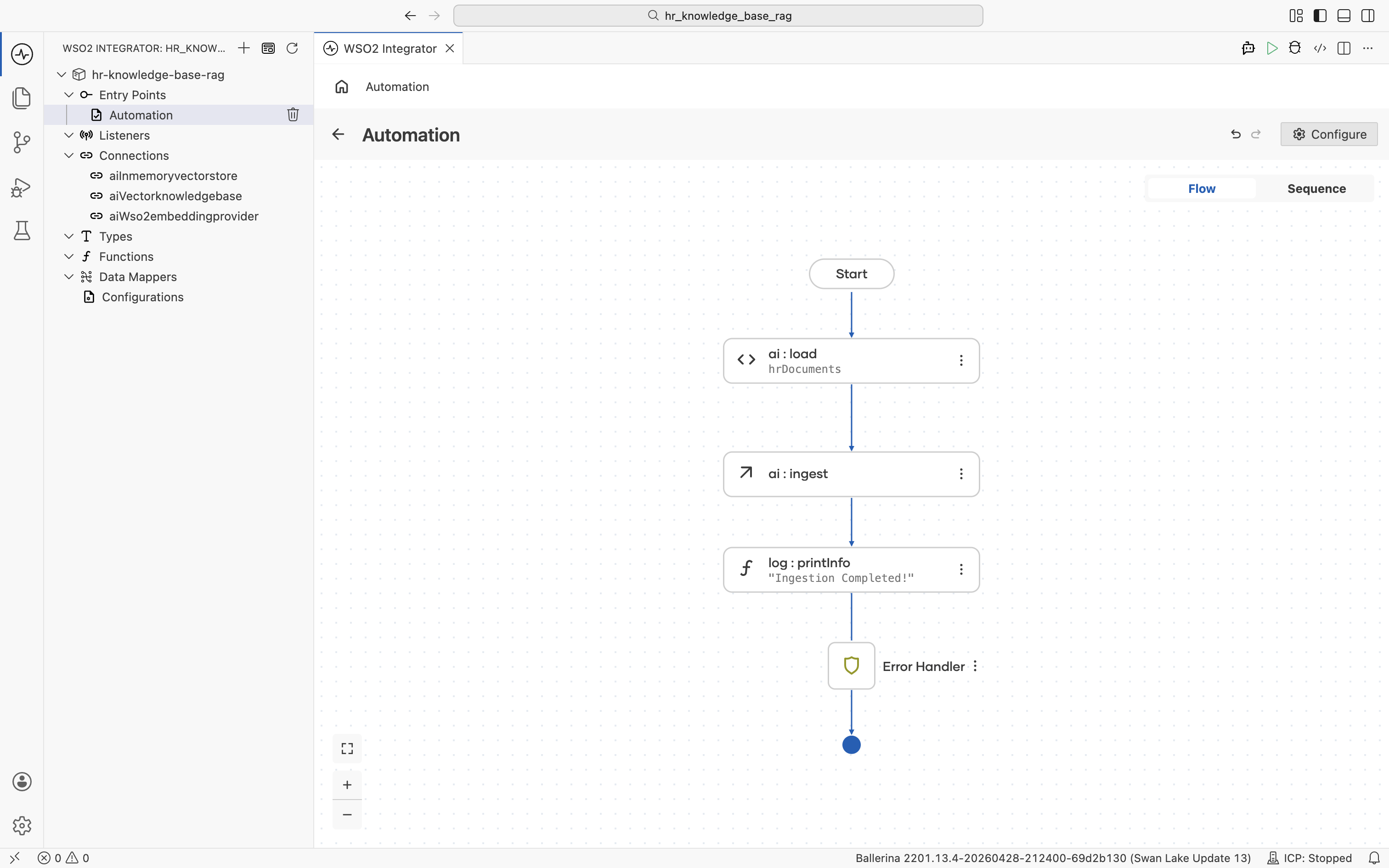 Completed automation flow