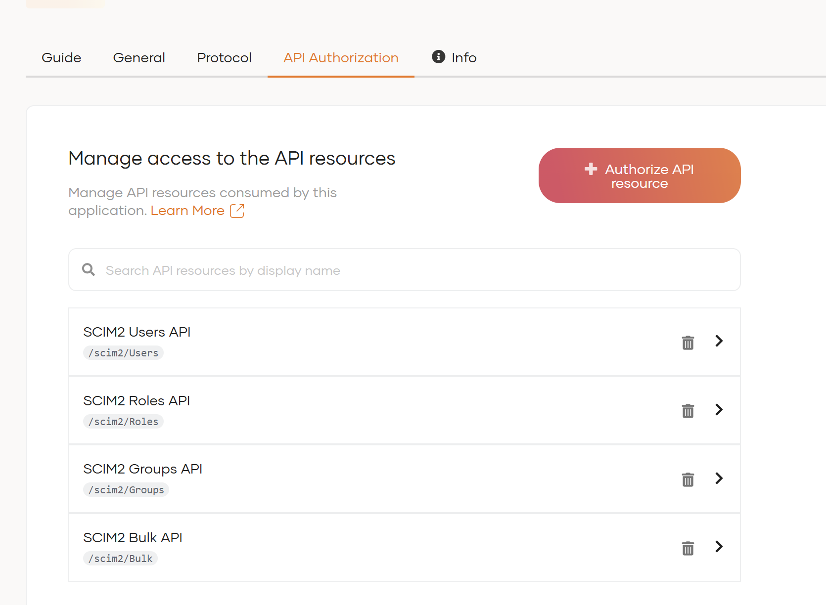 Authorize APIs