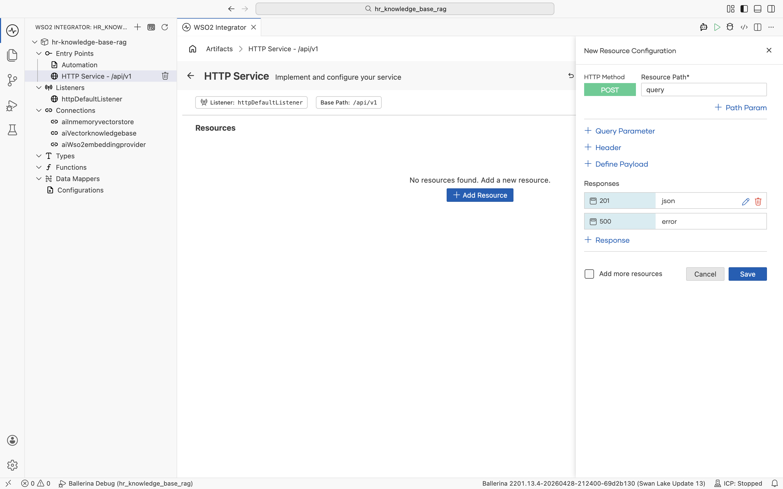 New Resource Configuration