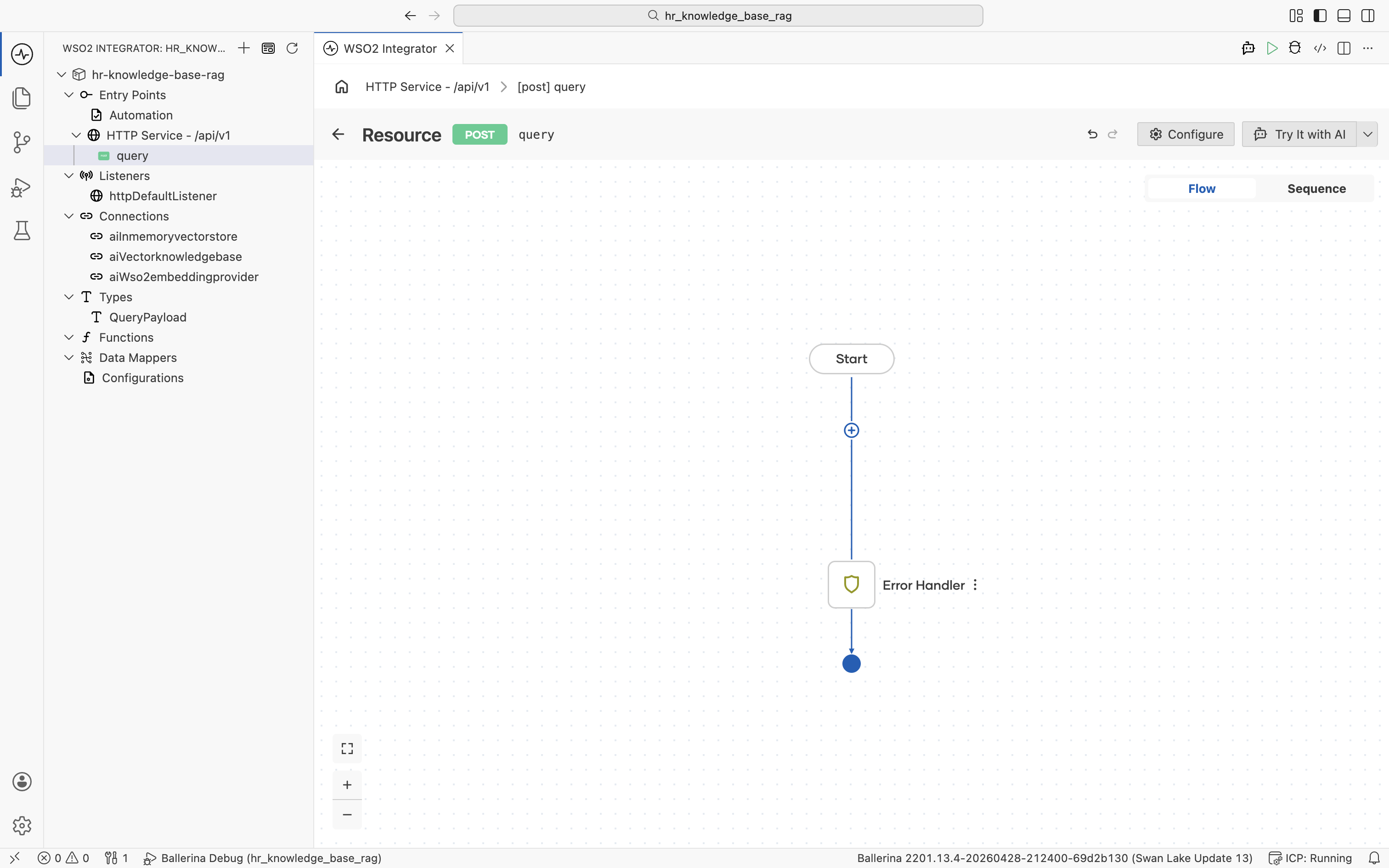 Resource flow editor