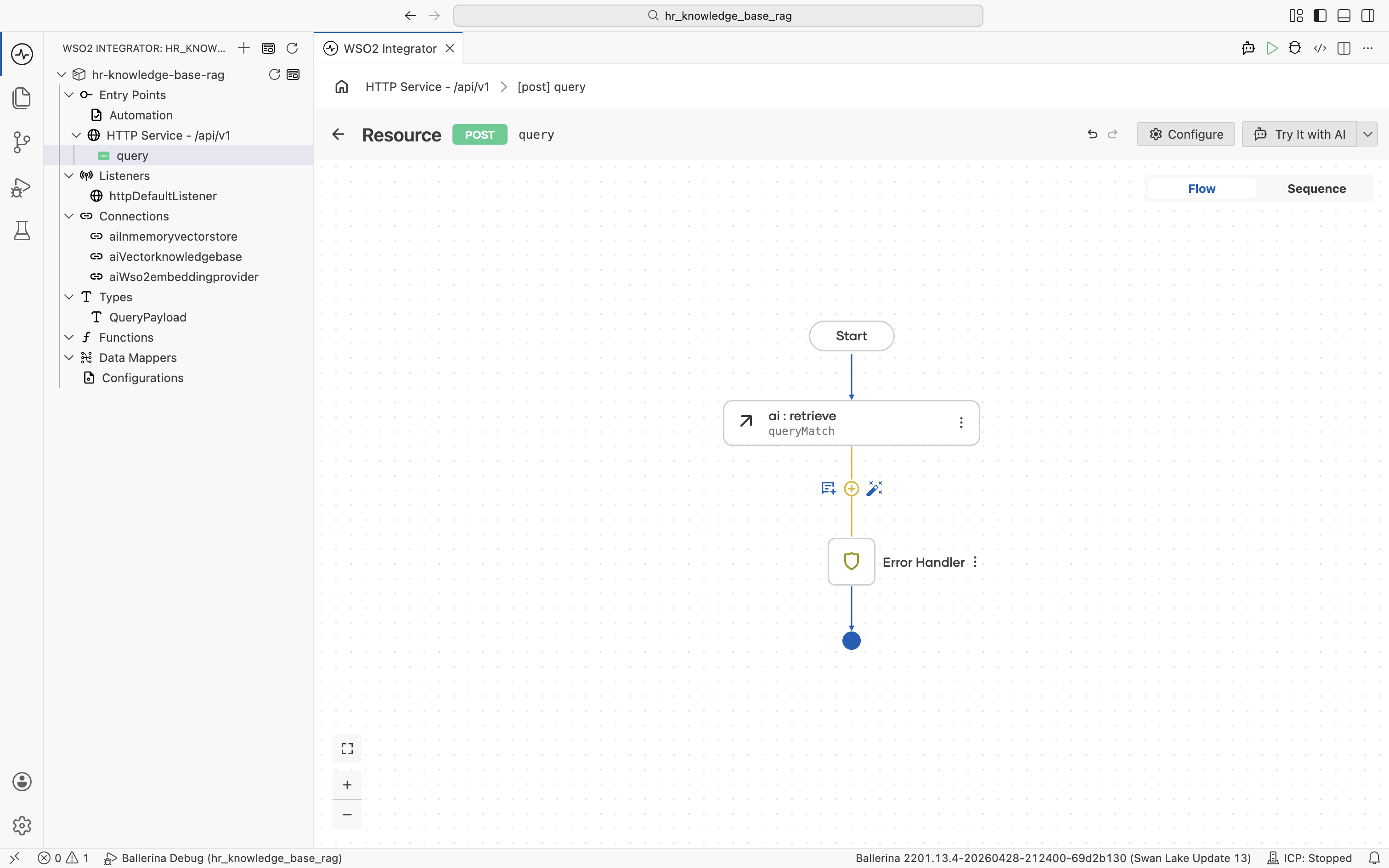 ai node with + below it