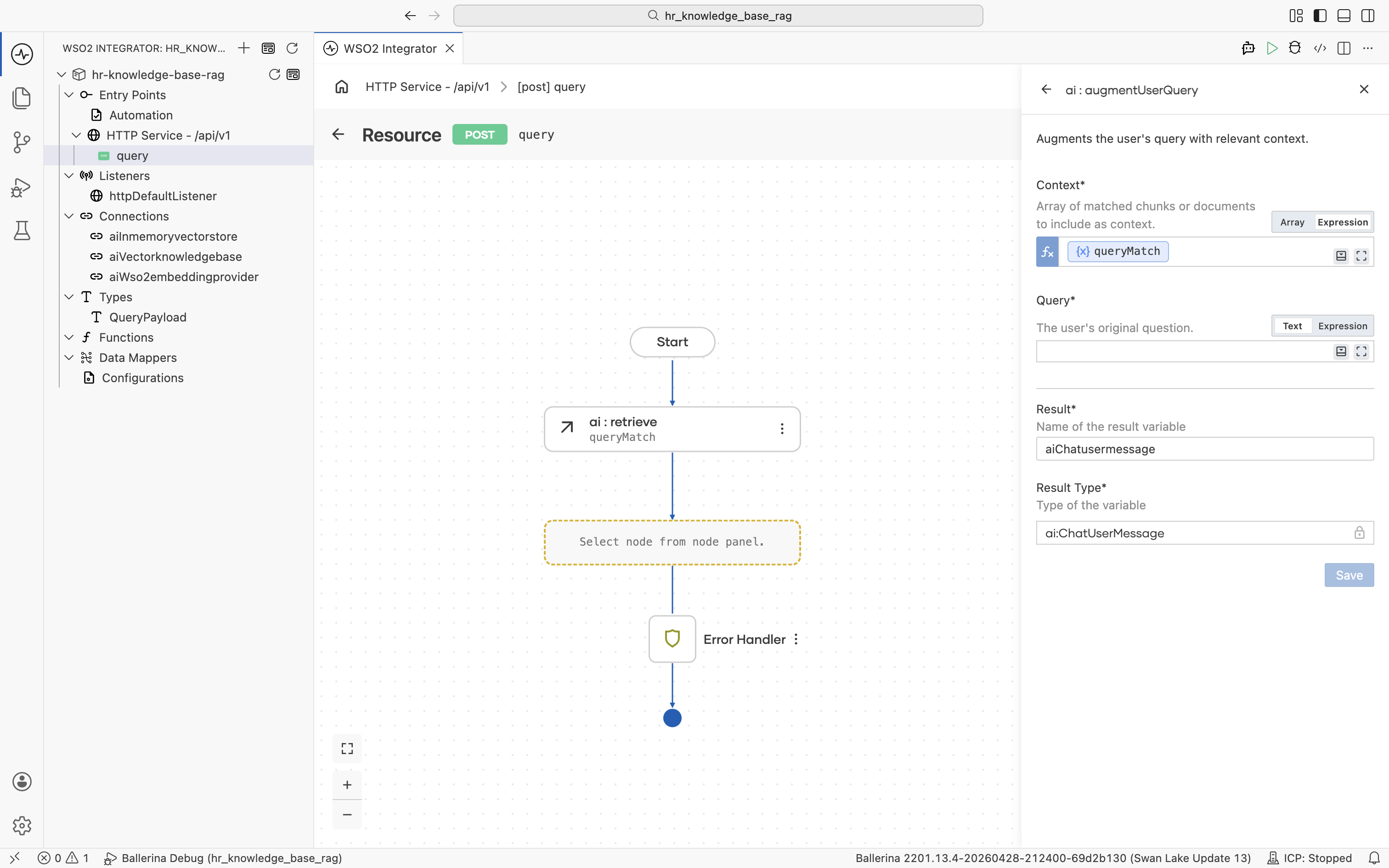 Context set to queryMatch
