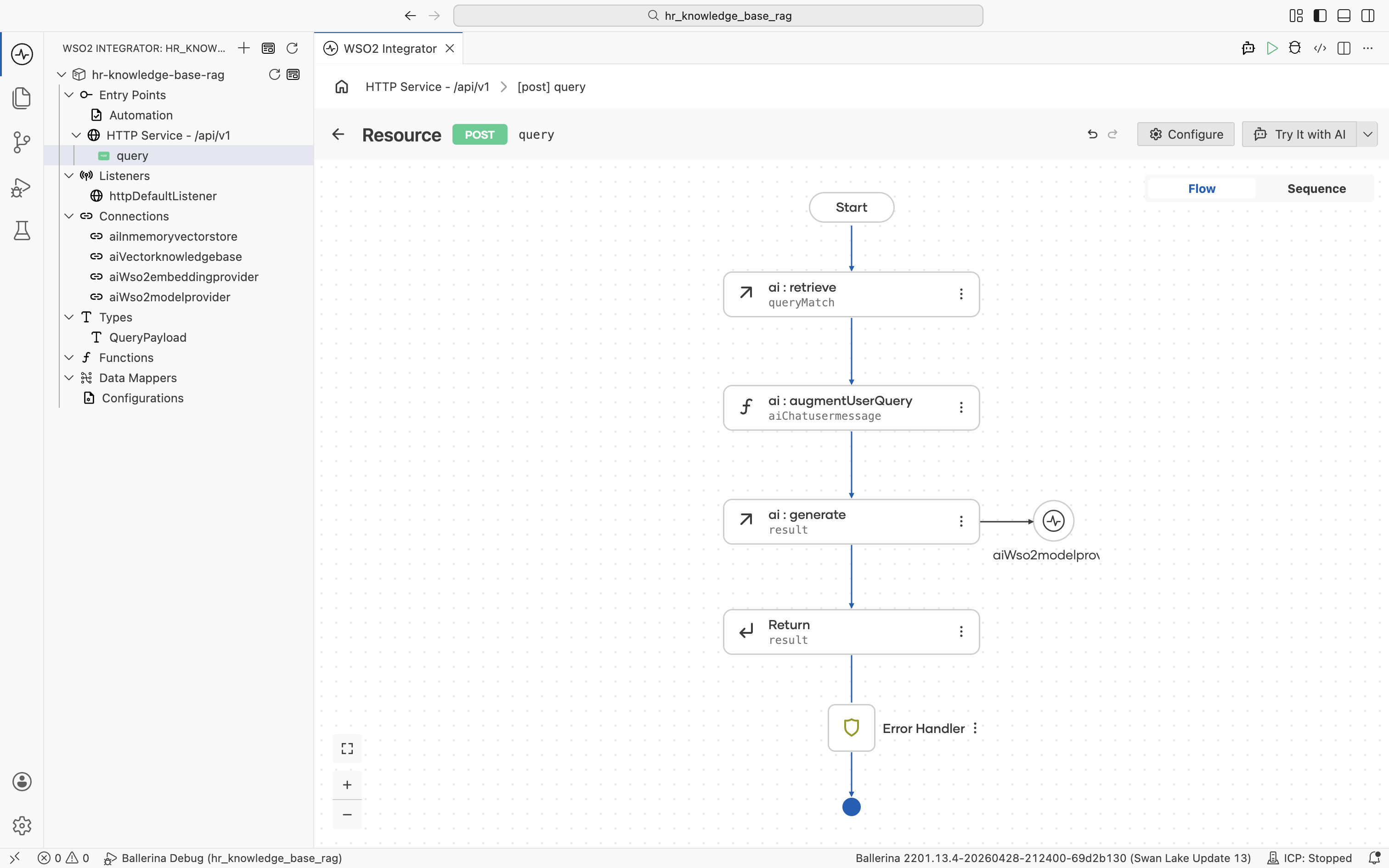 Completed query flow