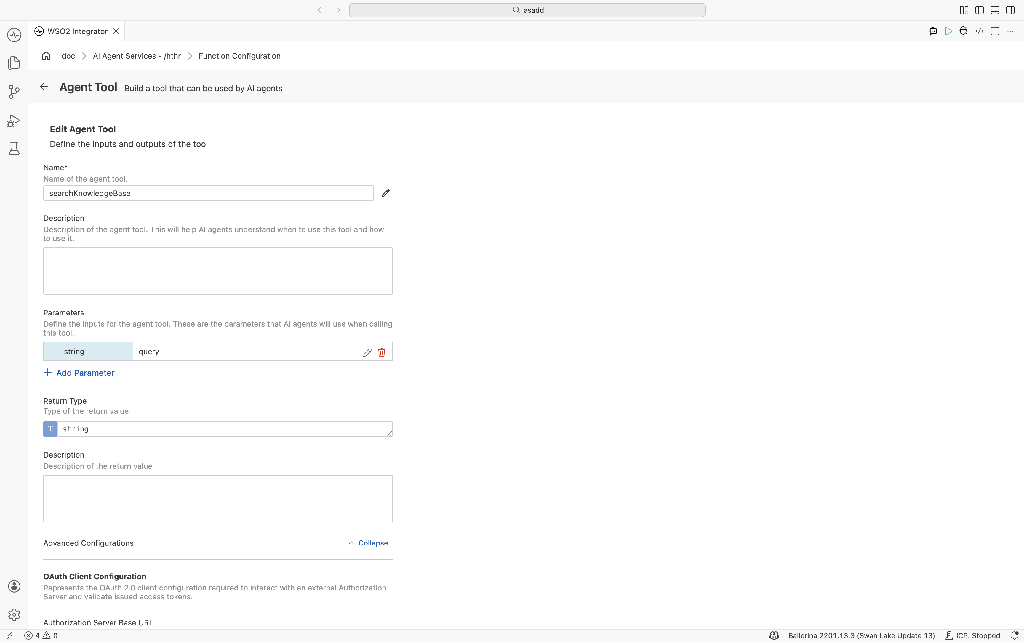 Configure tool