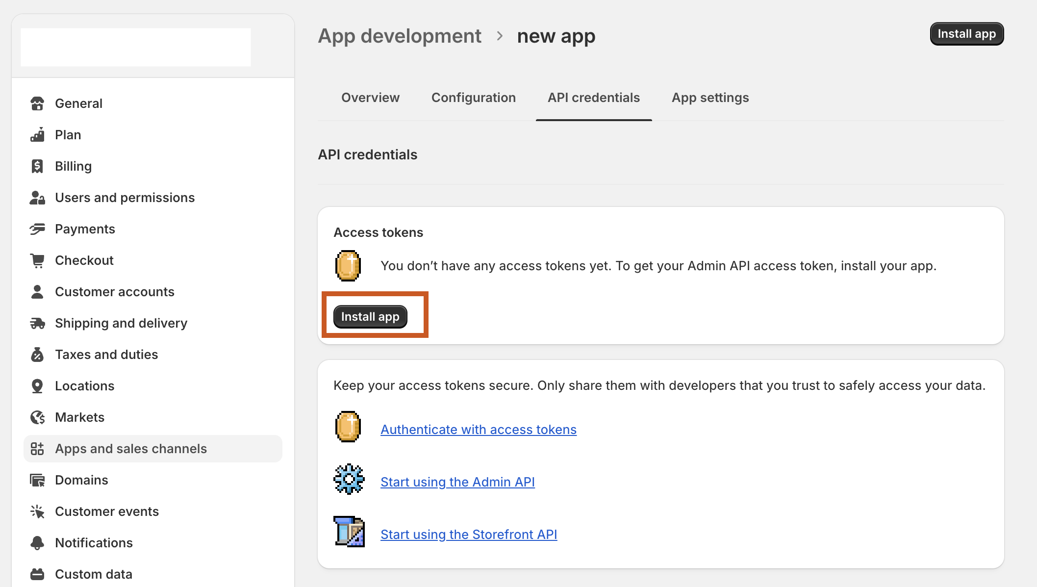 Install app
