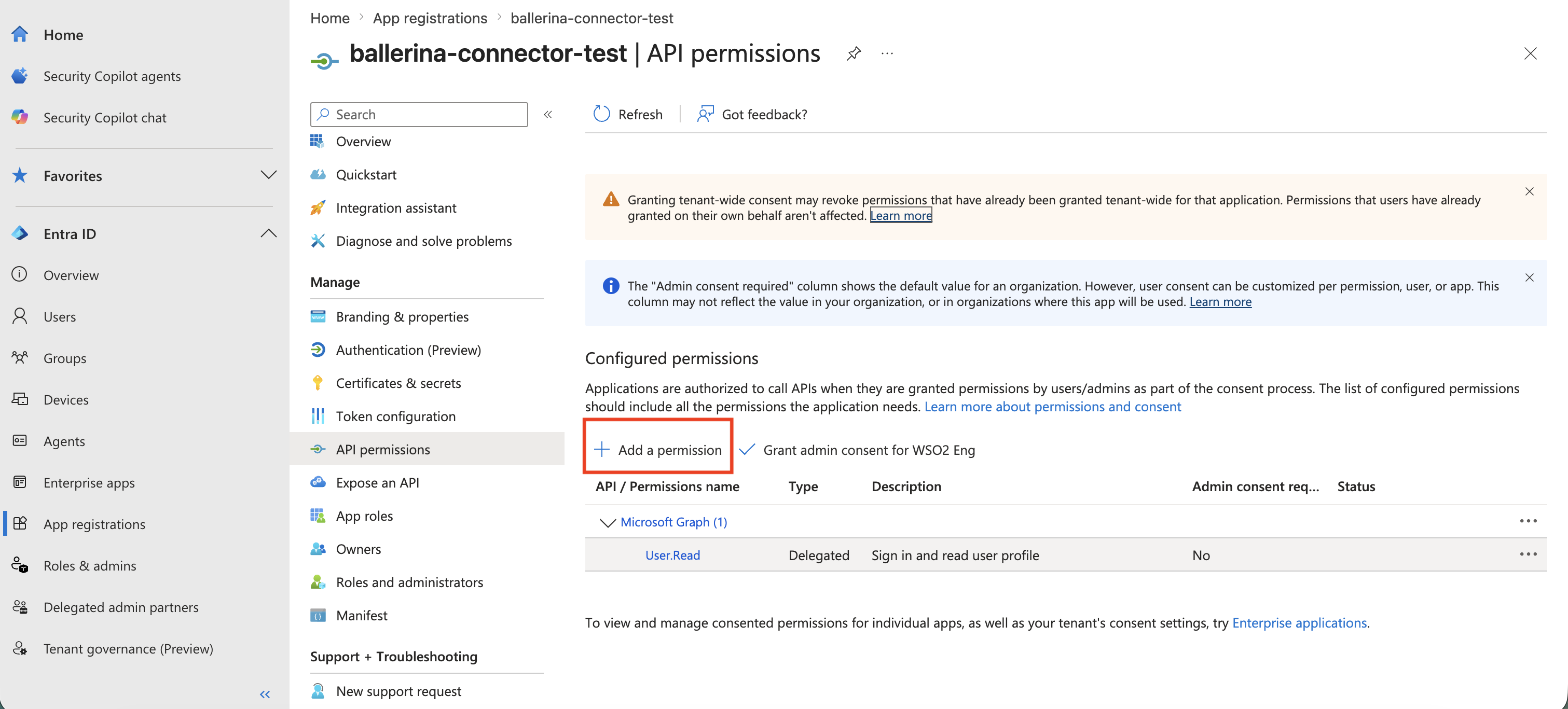 Add API permission
