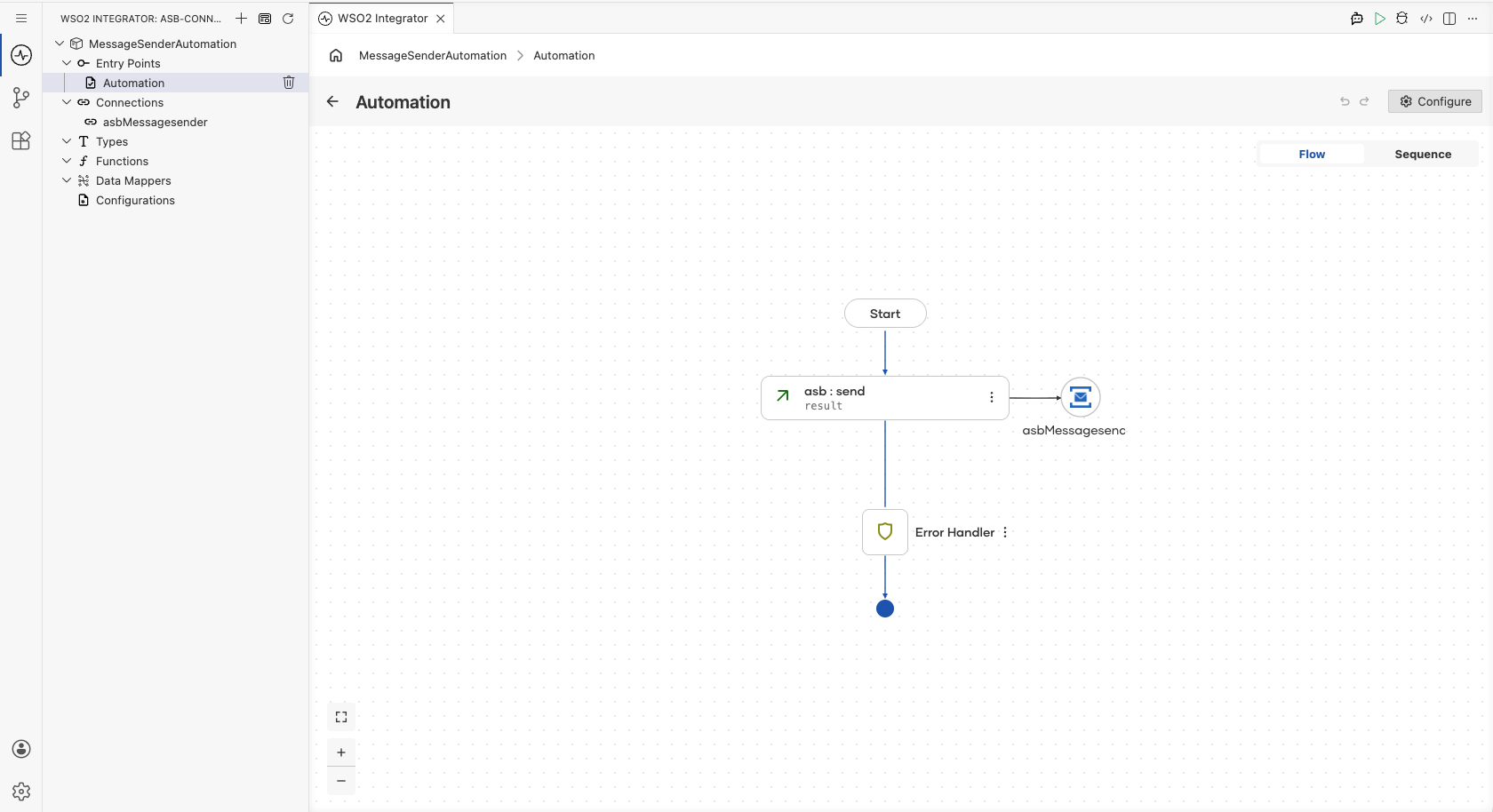 Completed ASB automation flow