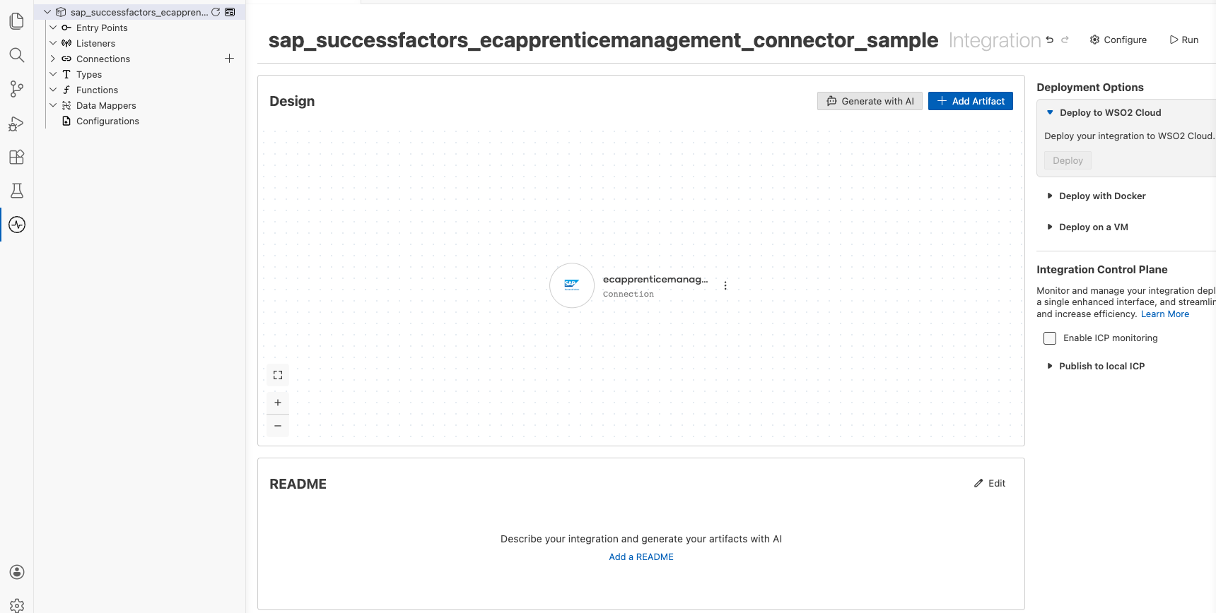 SAP SuccessFactors Employee Central Apprentice Management connection visible after saving