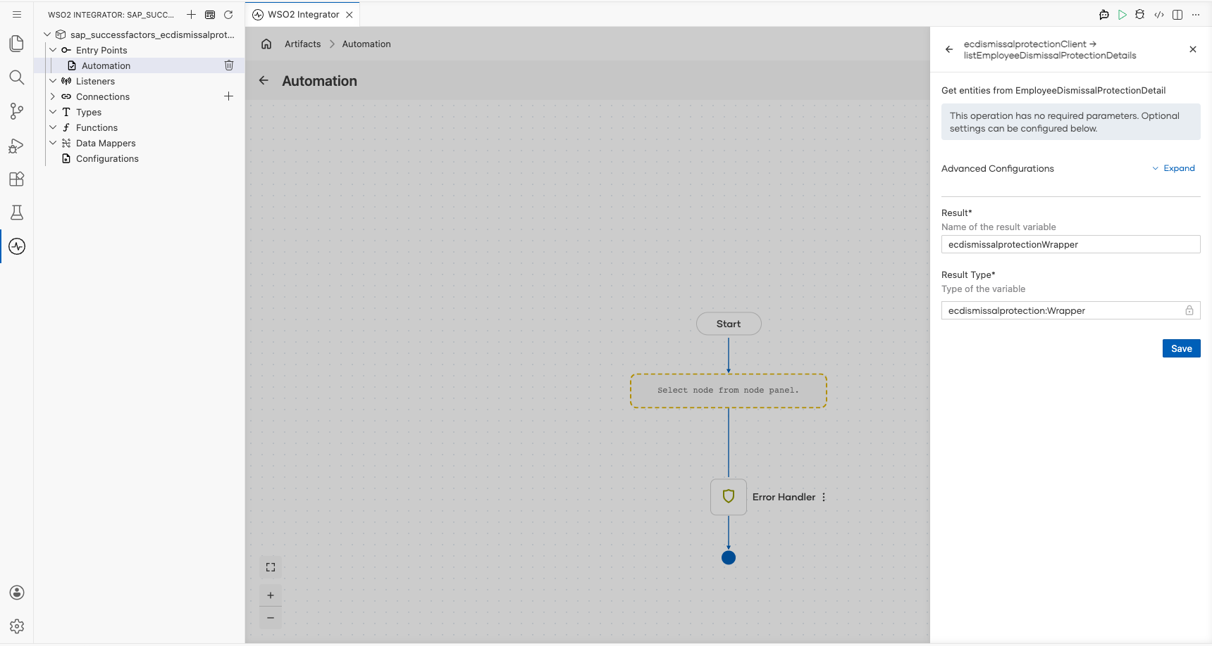 SAP SuccessFactors Employee Central Dismissal Protection List Employee Dismissal Protection Details operation with all values entered before saving