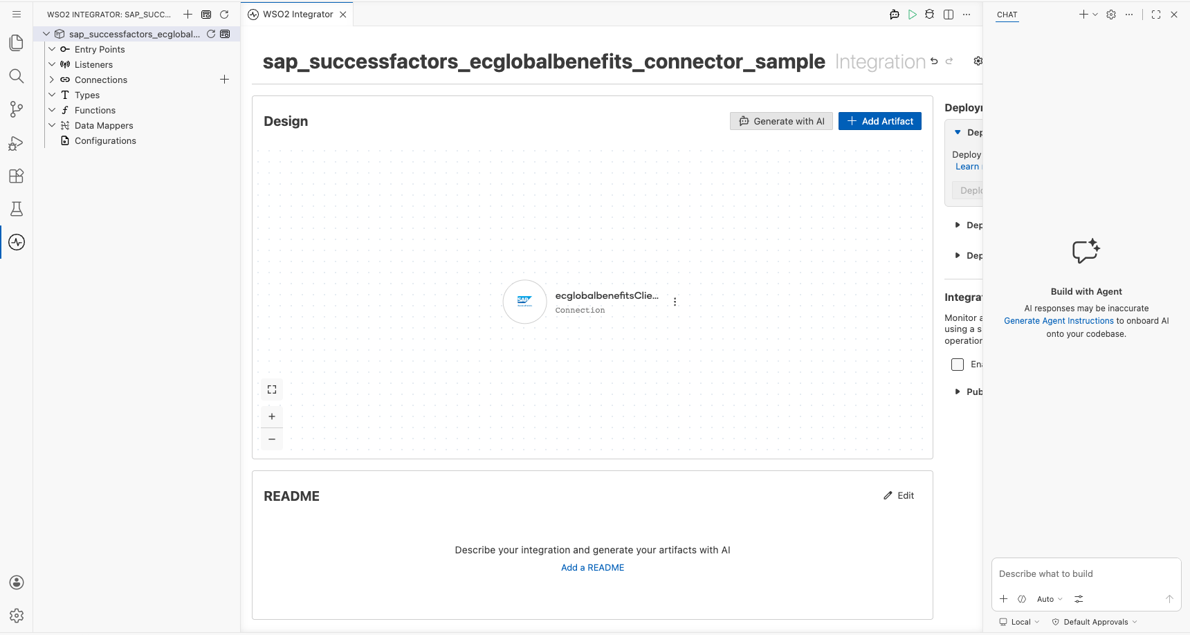 SAP SuccessFactors Employee Central Global Benefits connection visible after saving