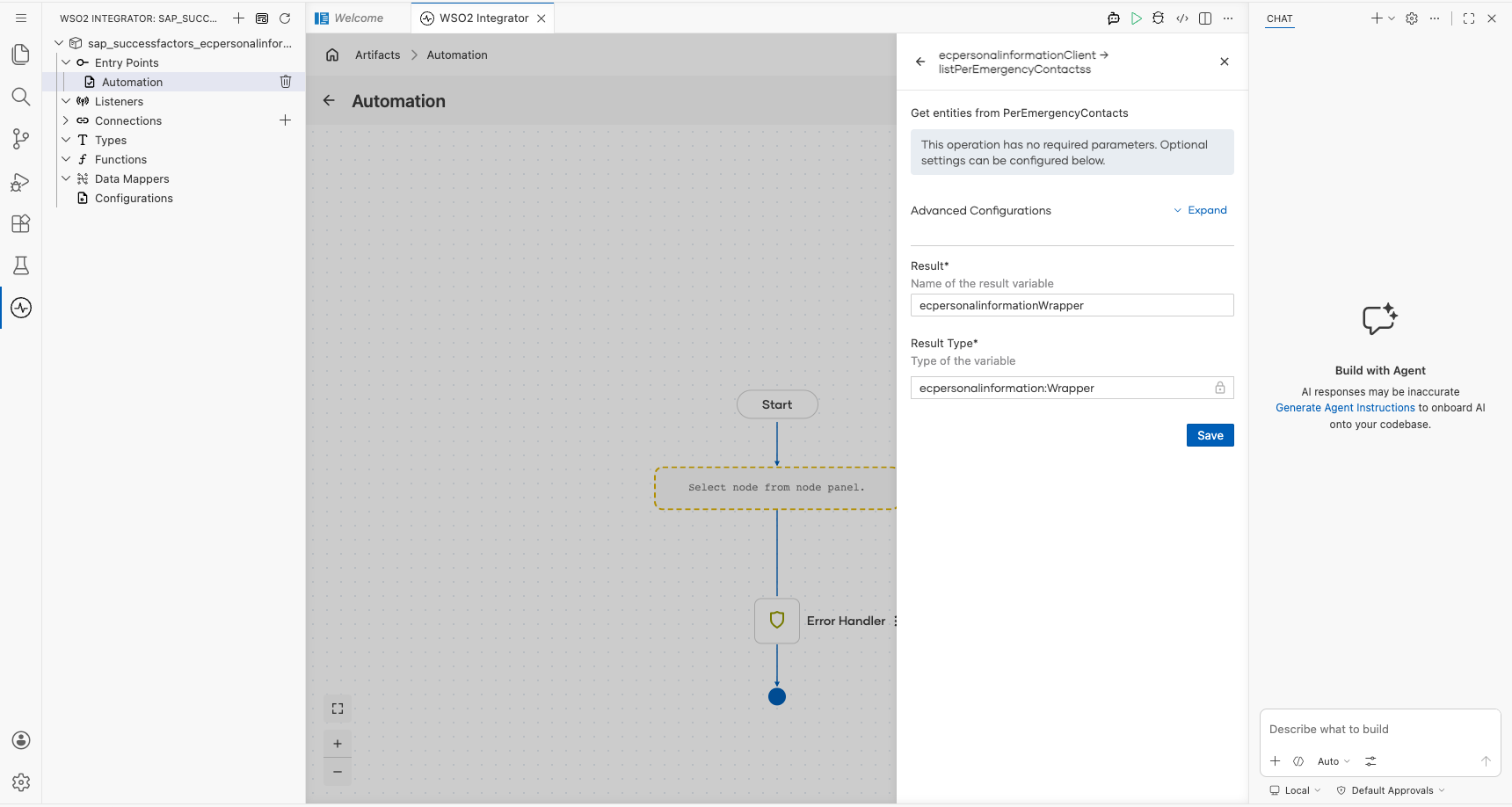 SAP SuccessFactors Employee Central Personal Information List Per Emergency Contactss operation with all values entered before saving