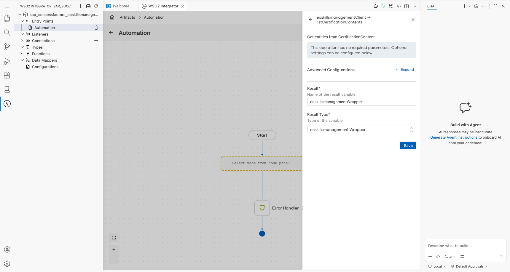 SAP SuccessFactors Employee Central Skills Management List Certification Contents operation with all values entered before saving