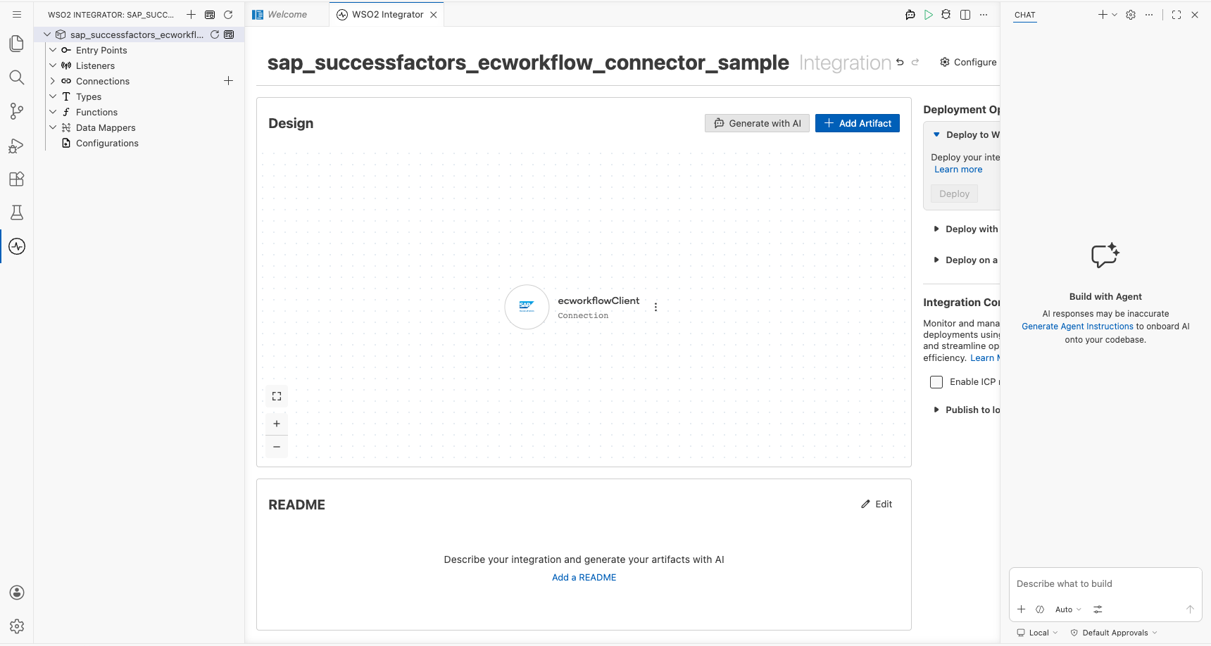 SAP SuccessFactors Employee Central Workflow connection visible after saving