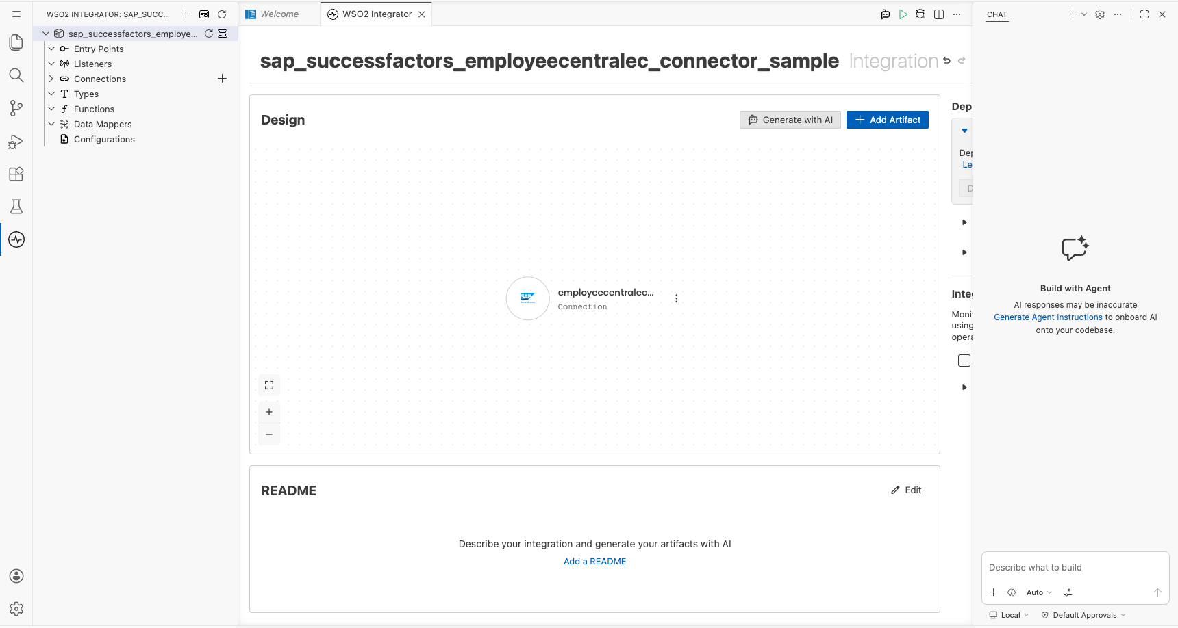 SAP SuccessFactors Employee Central connection visible after saving