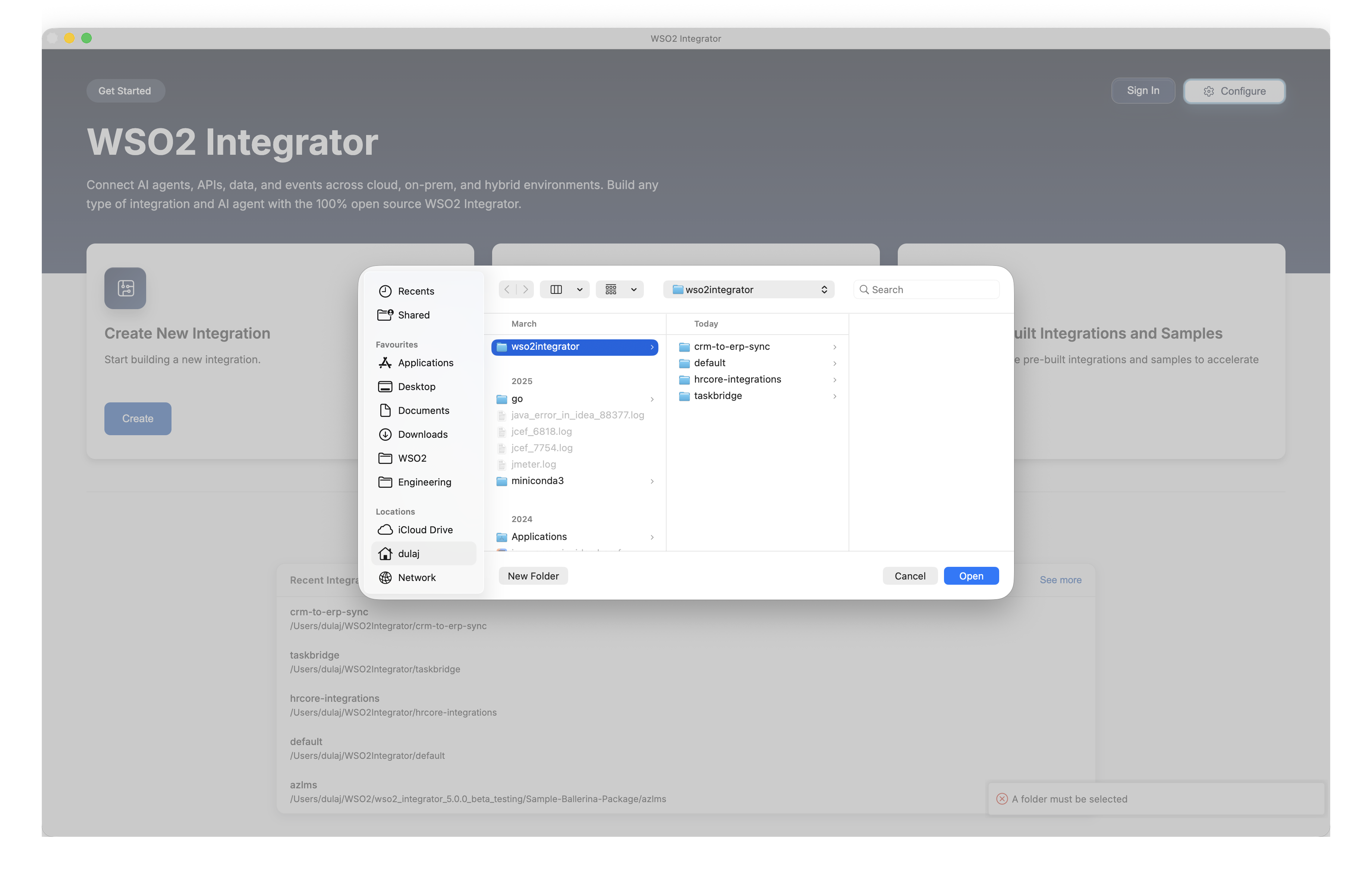 Browse dialog