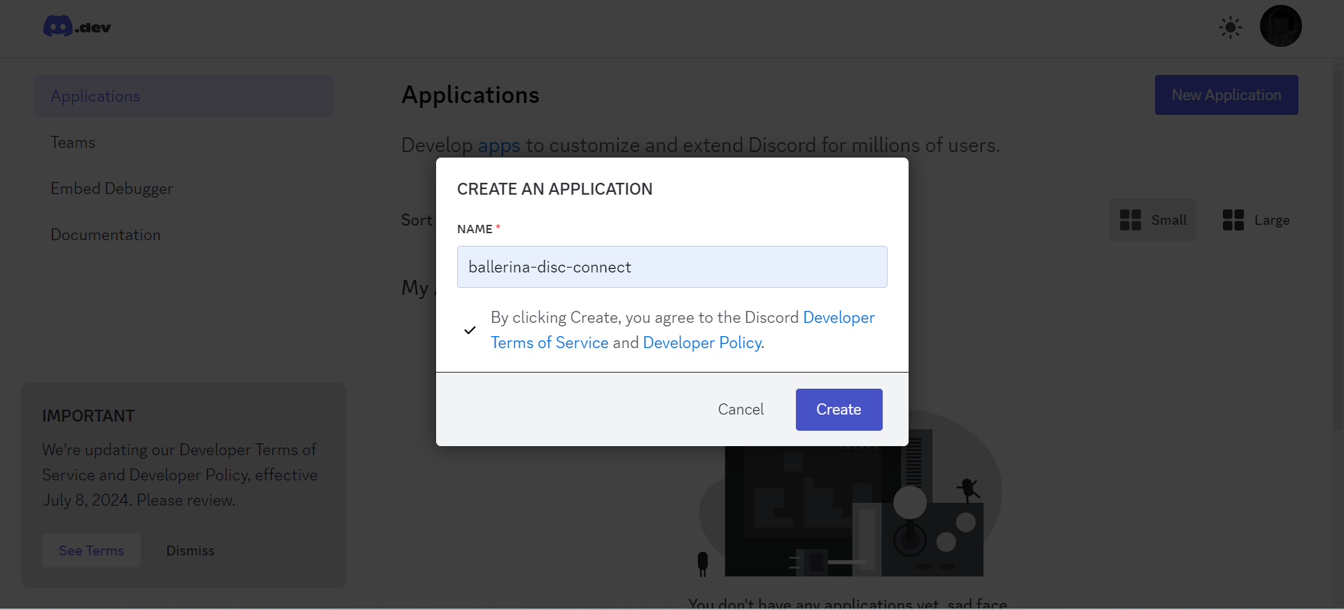 Name and create the app