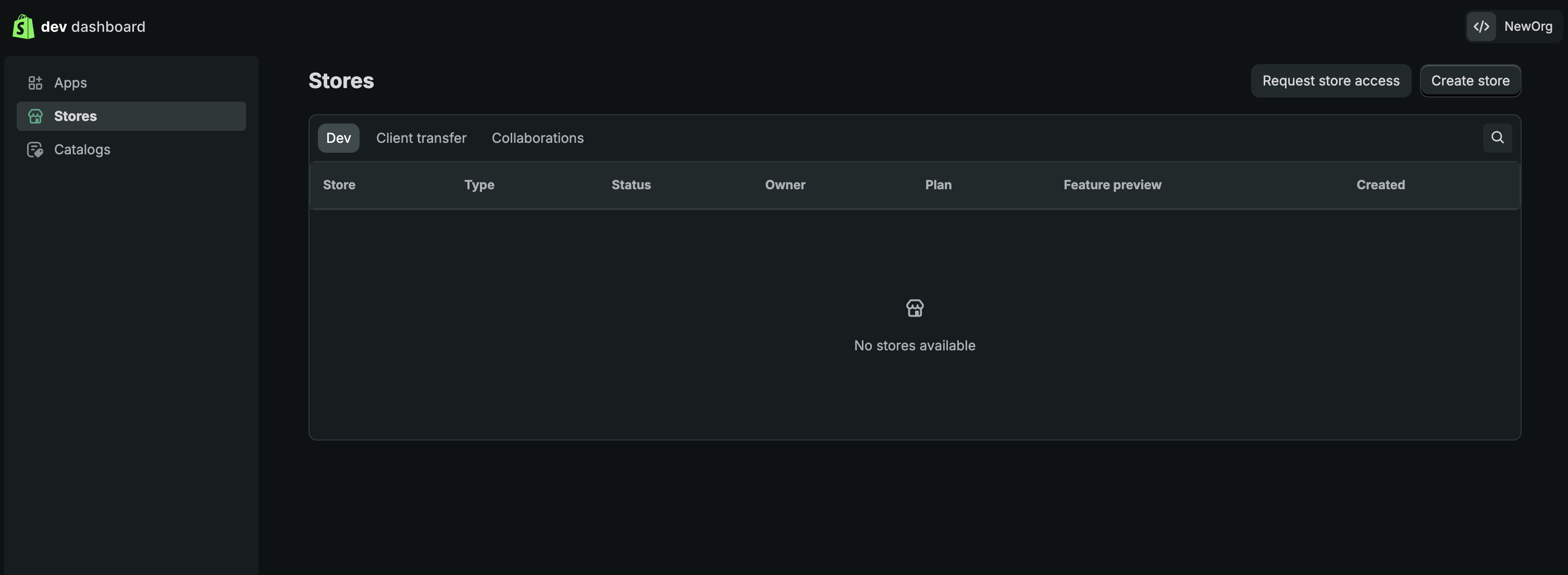 Create store