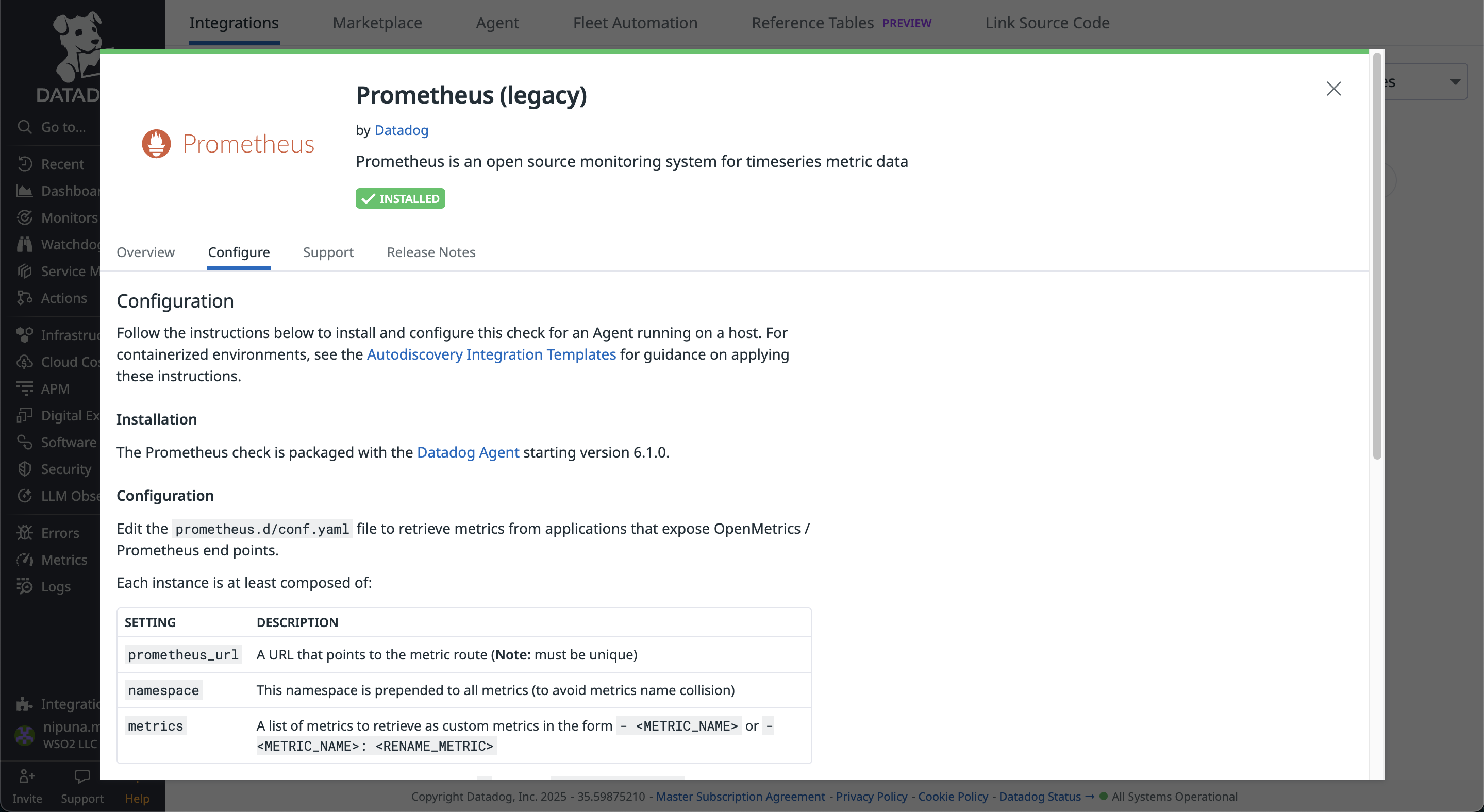 Prometheus configurations for Datadog agent Prometheus configurations for Datadog agent