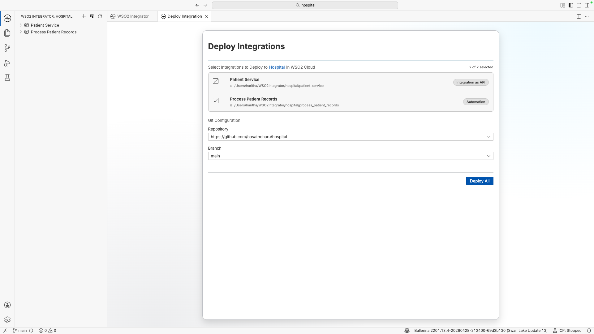 Deploying Integrations to WSO2 Cloud - Set up a Repository