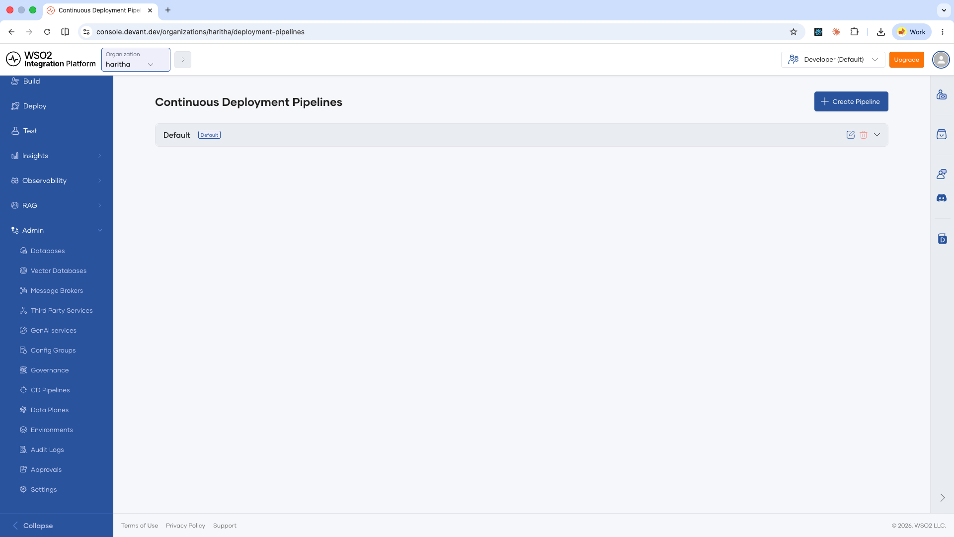 Deployment pipelines