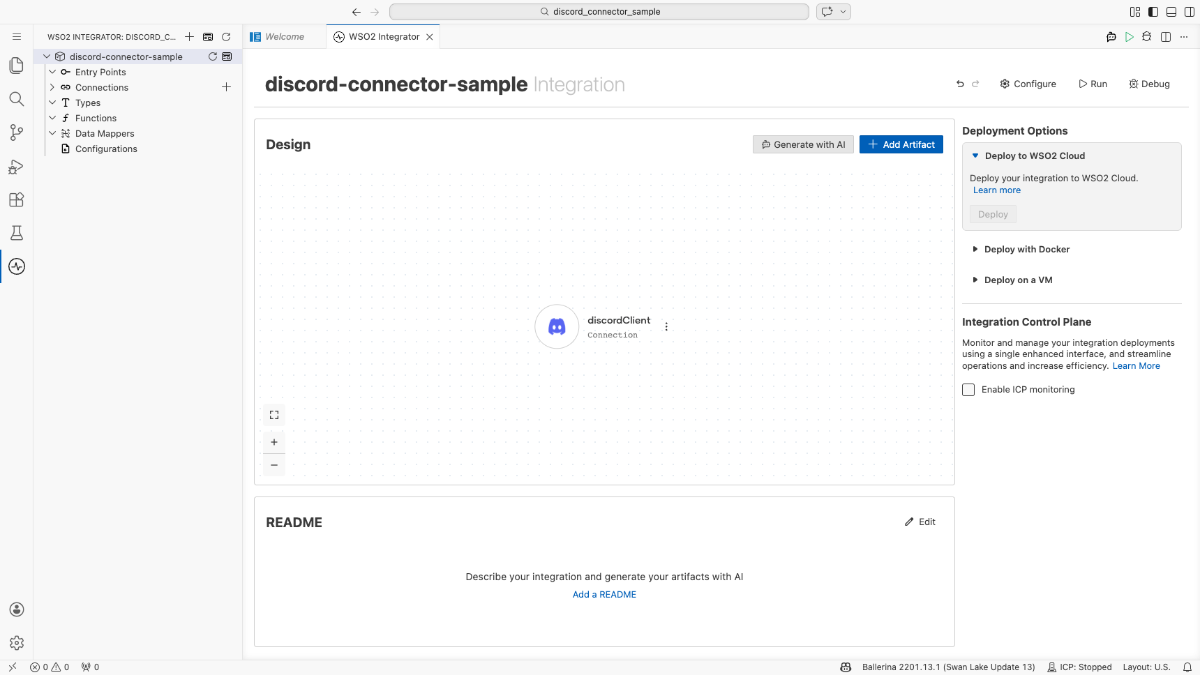 Discord Connections panel showing discordClient entry after saving