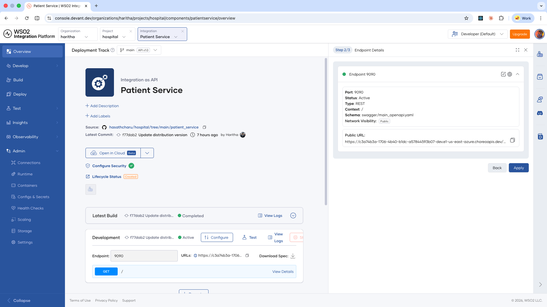 Endpoint details drawer