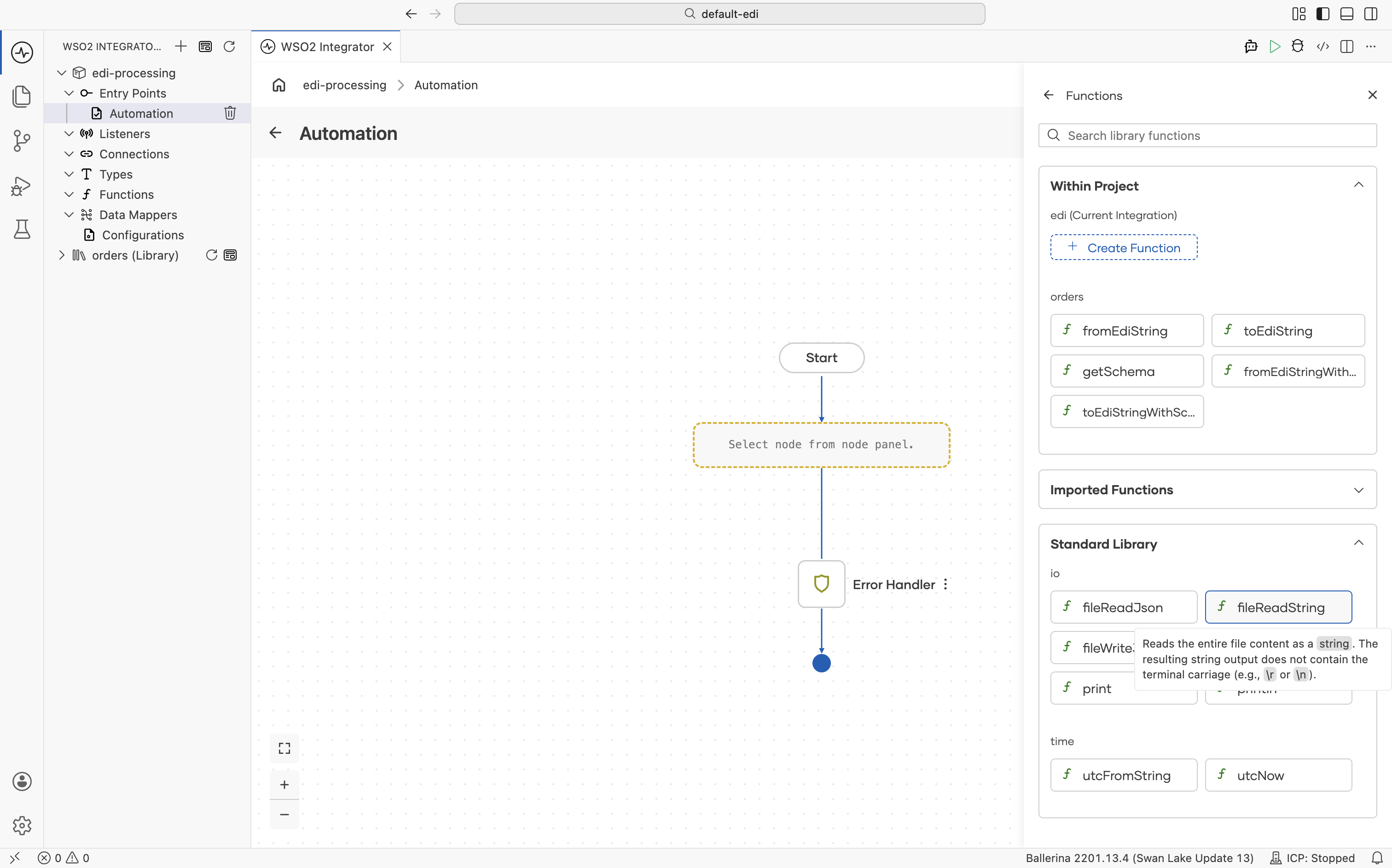 Select fileReadString from io functions