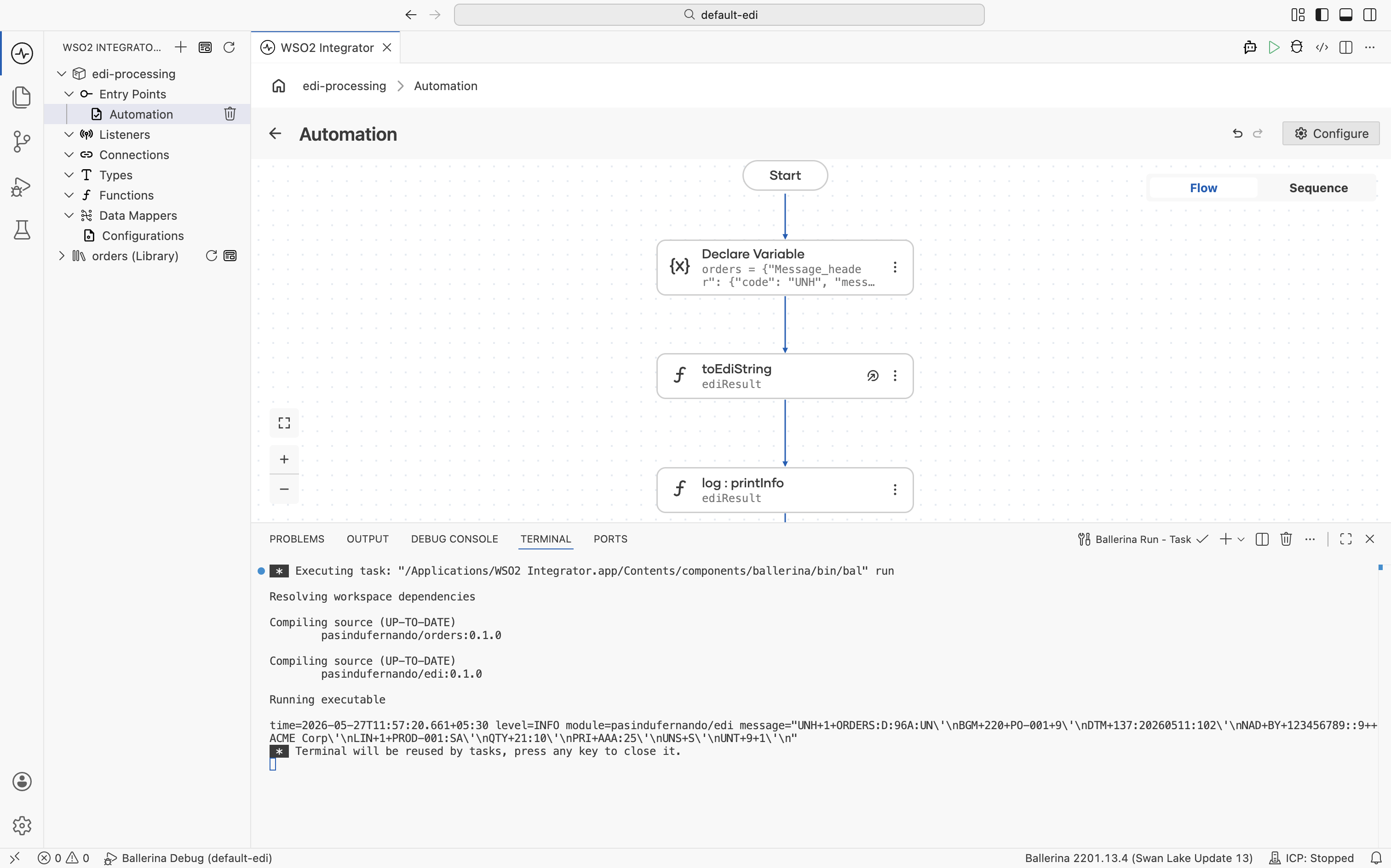 Final EDI Output