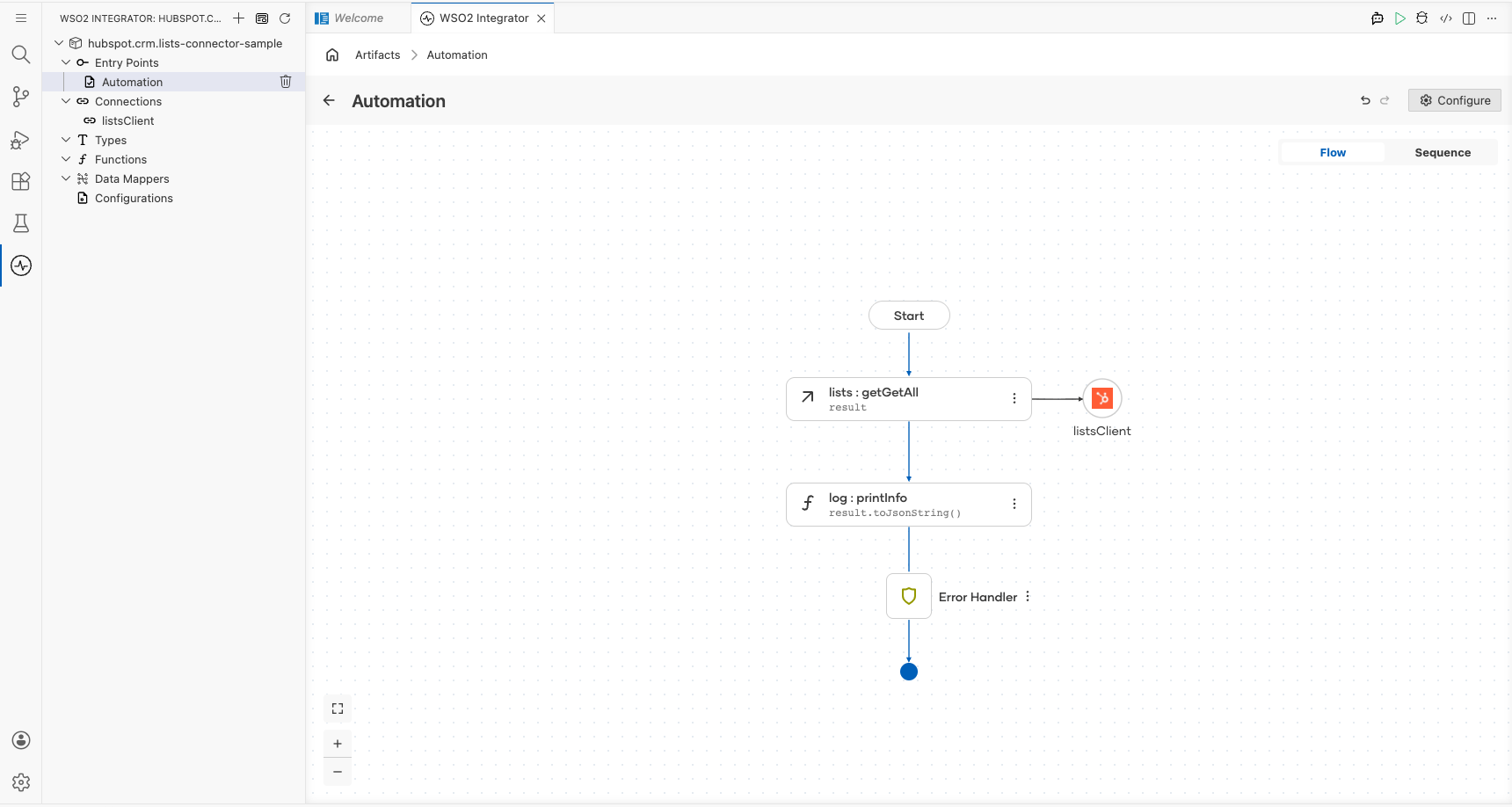 Completed HubSpot CRM Lists automation flow