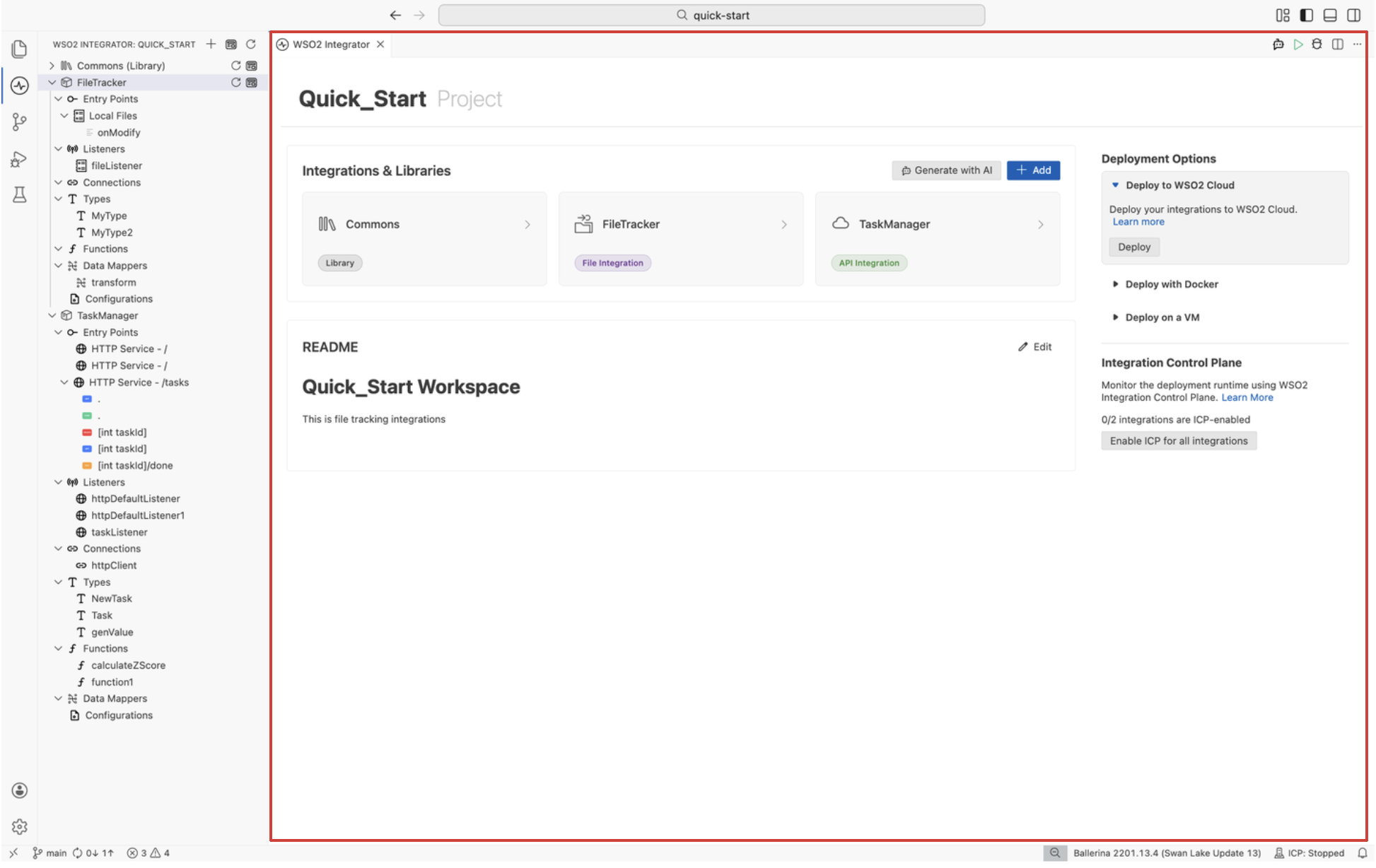 Project view overview