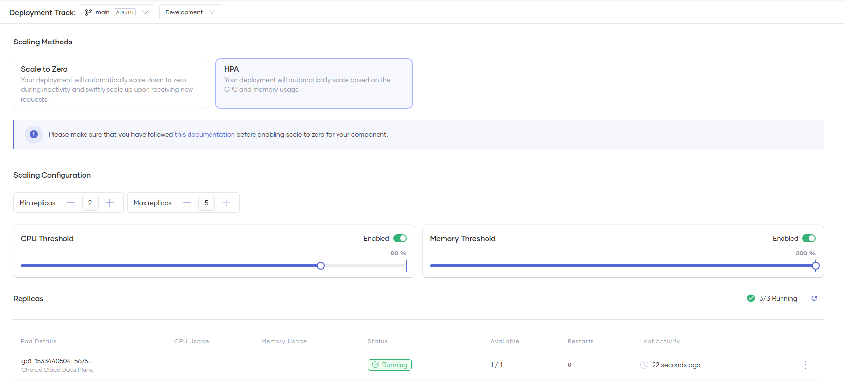 Scaling view in paid tier