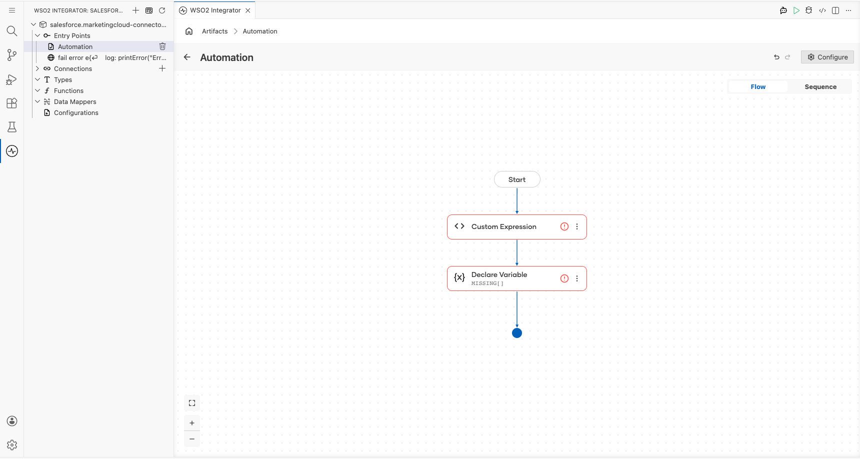 Completed Salesforce Marketing Cloud automation flow