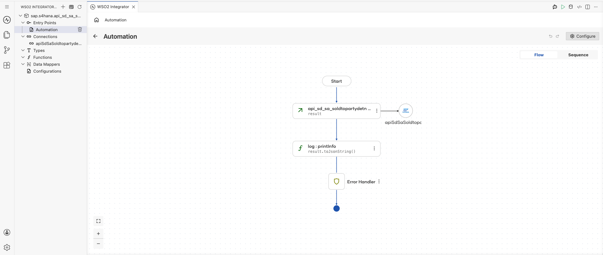 Completed SAP S/4HANA automation flow