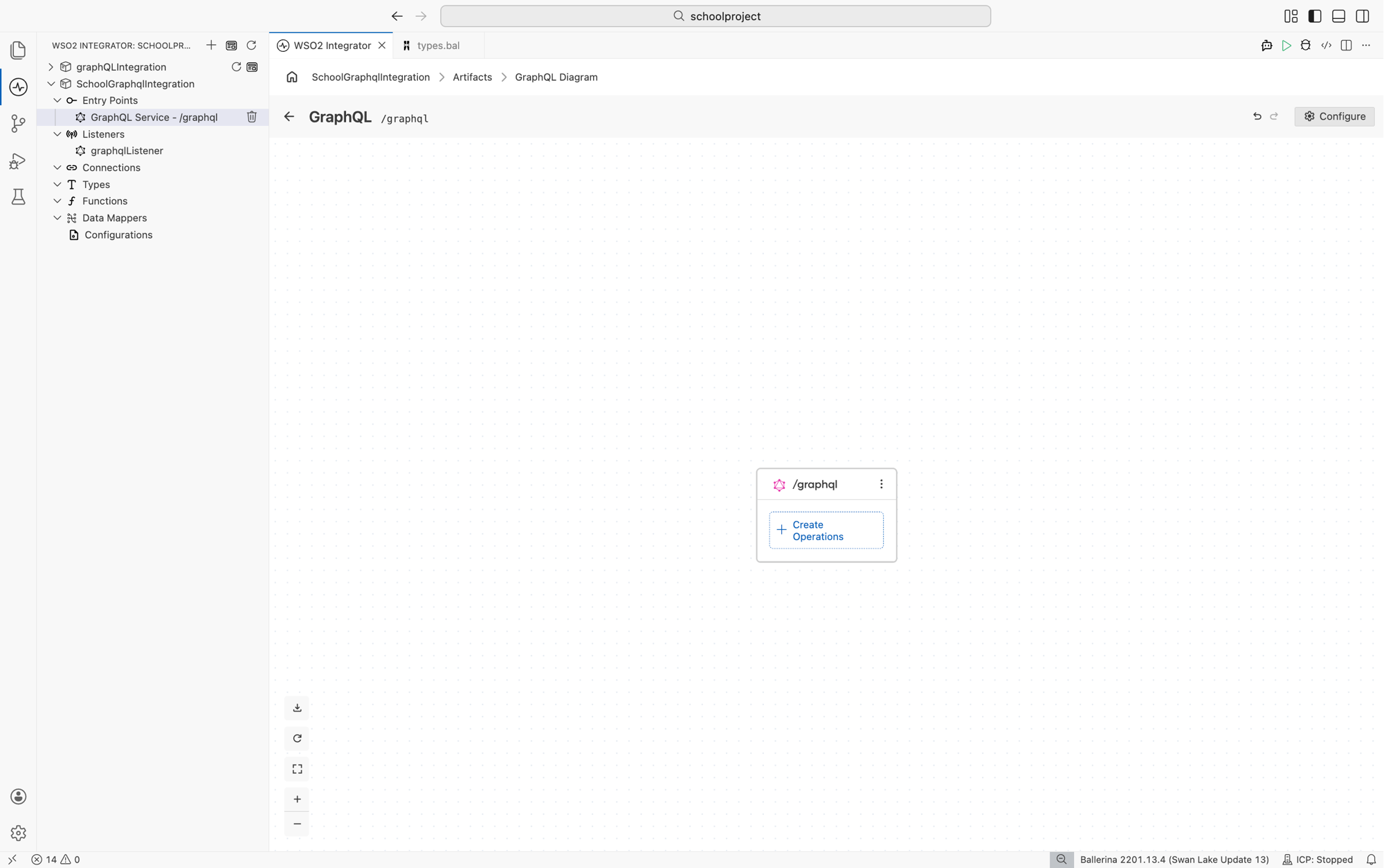 GraphQL diagram canvas