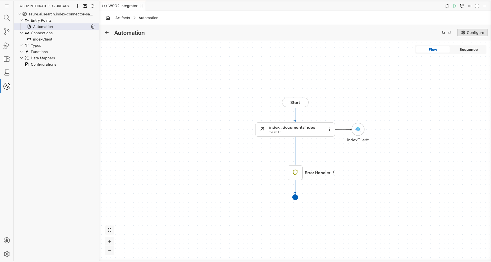 Completed Azure AI Search Index automation flow