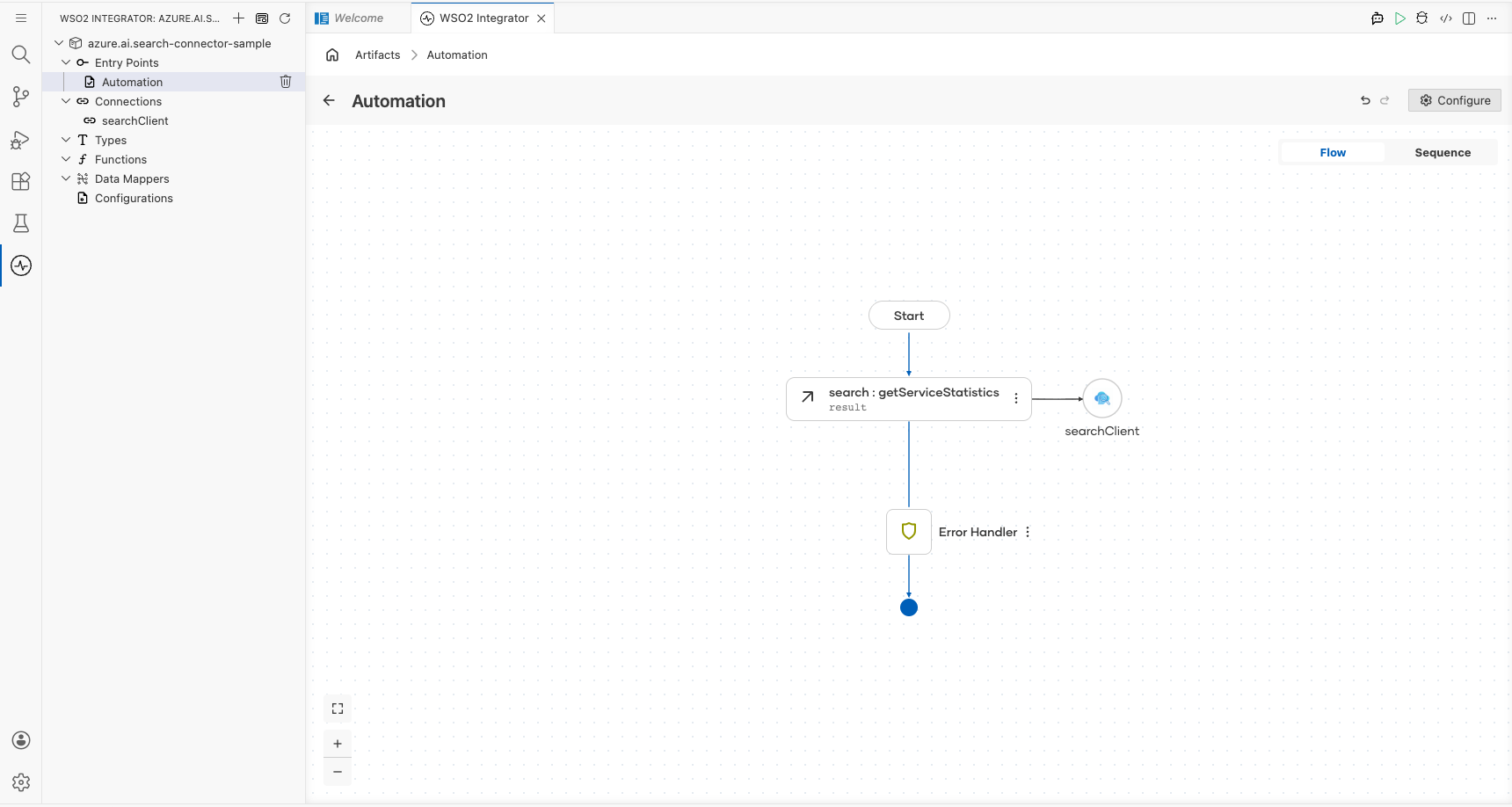 Completed Azure AI Search automation flow