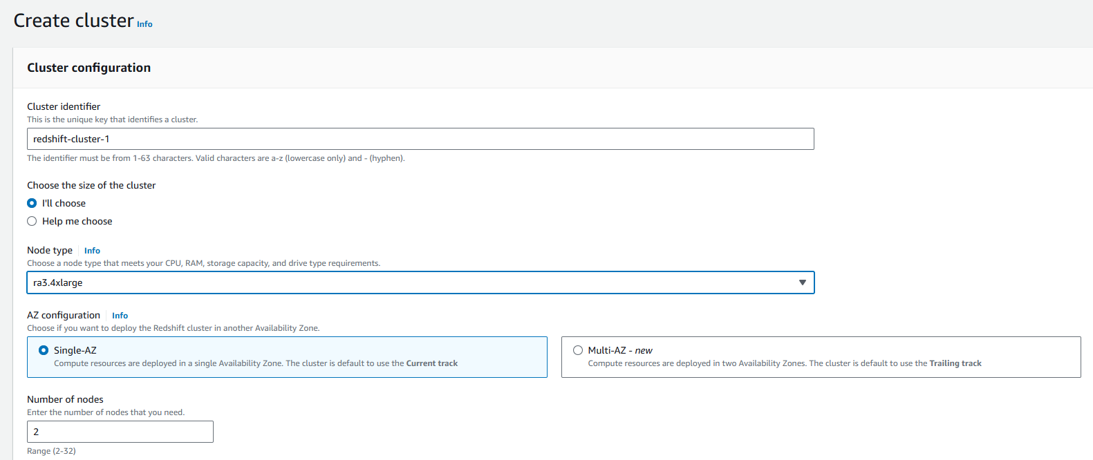 Configure cluster