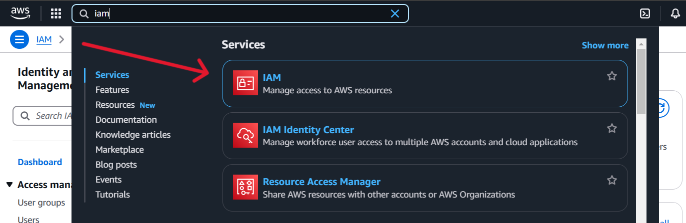 Search IAM