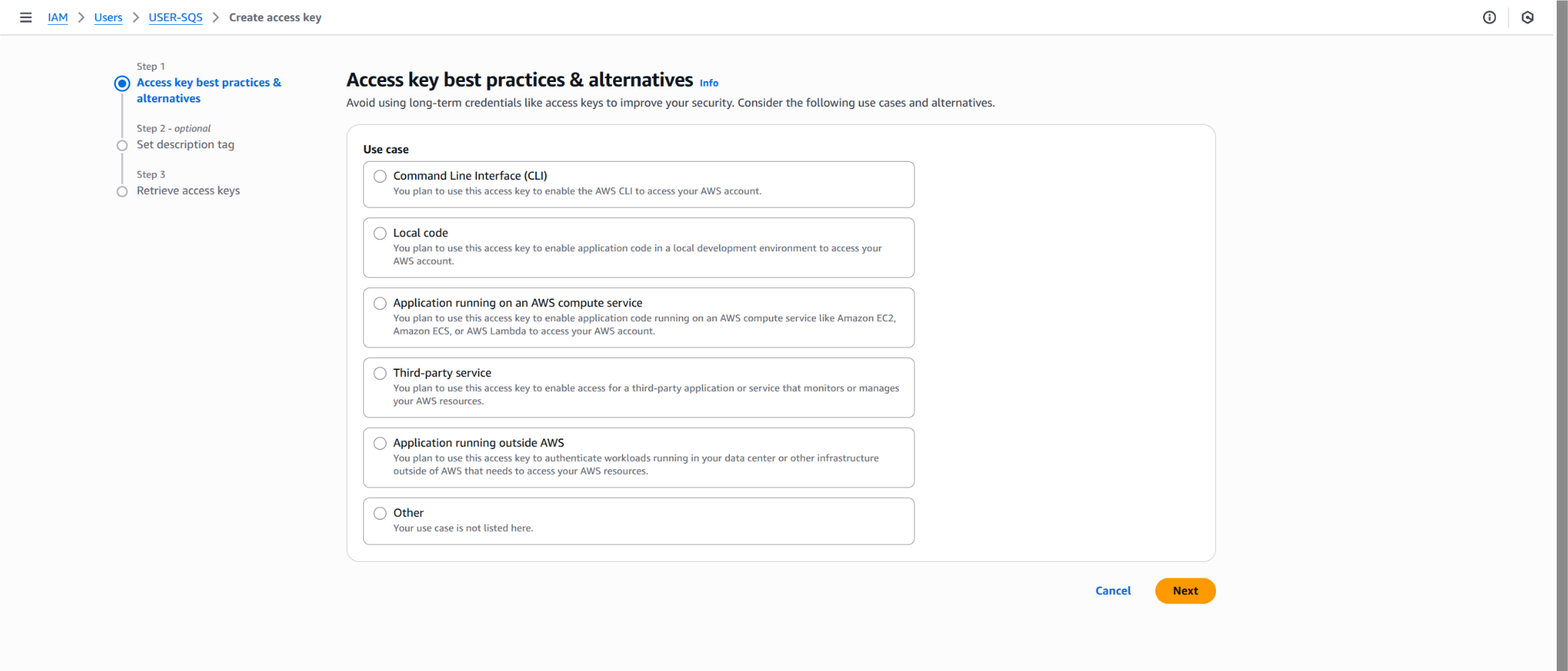 Select use case