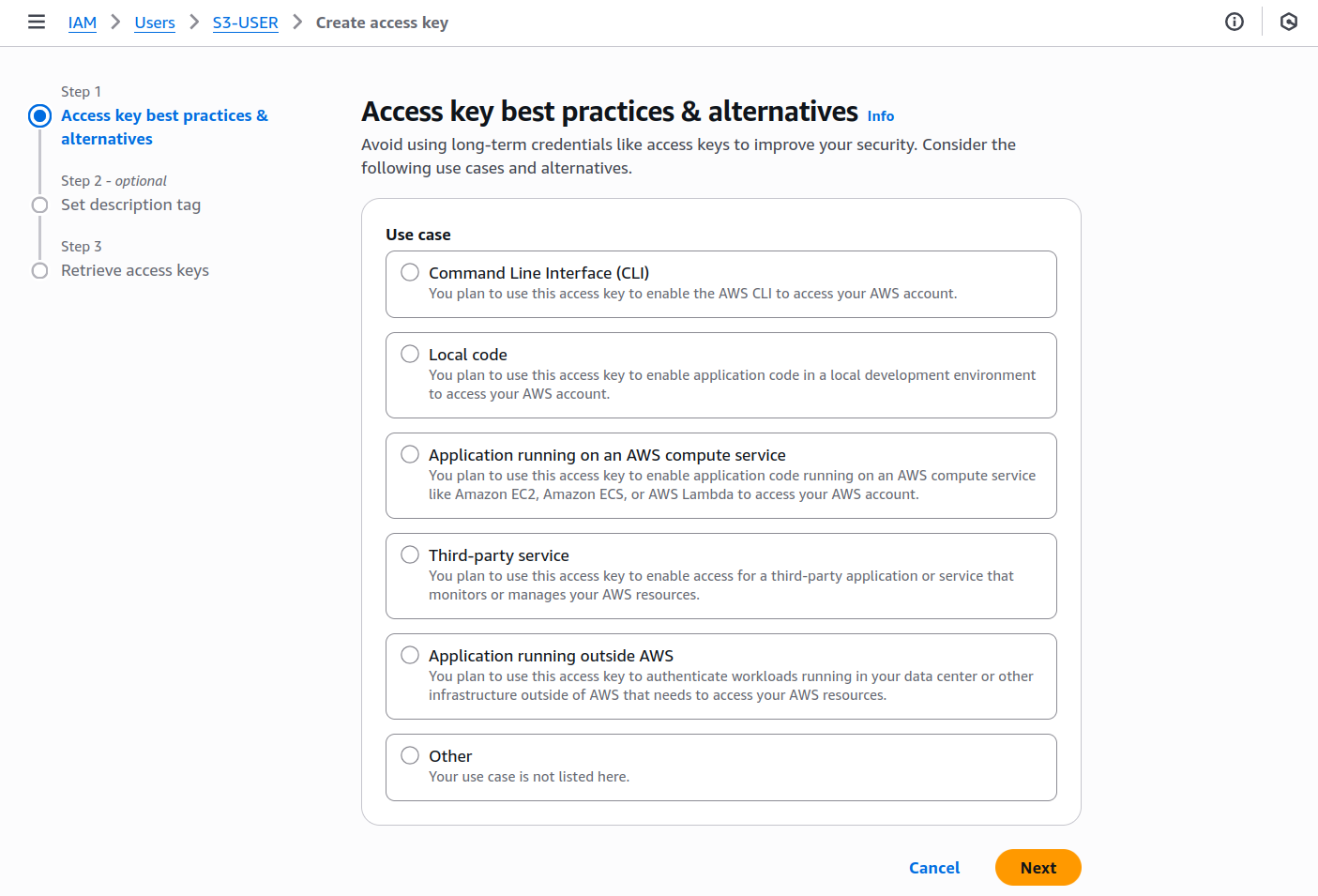 Select use case