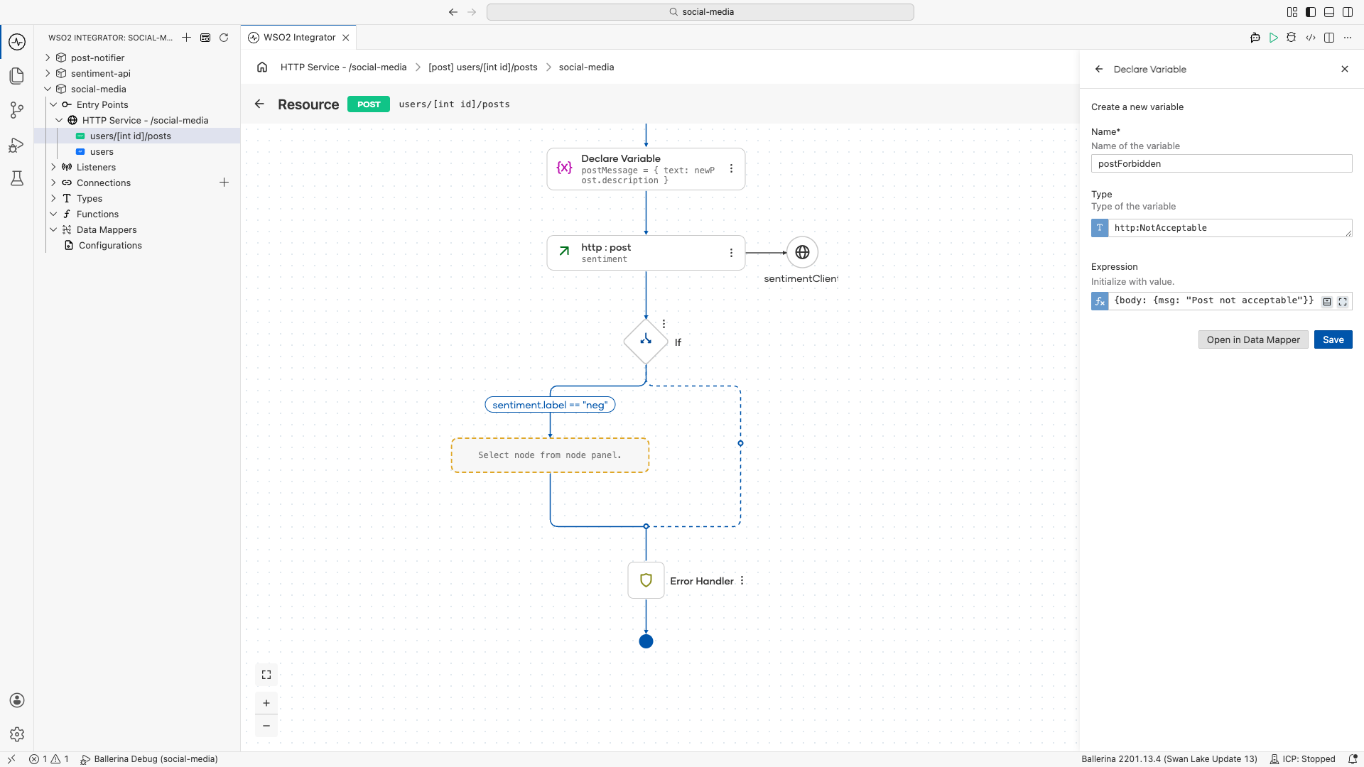 Declaring an http response and returning it