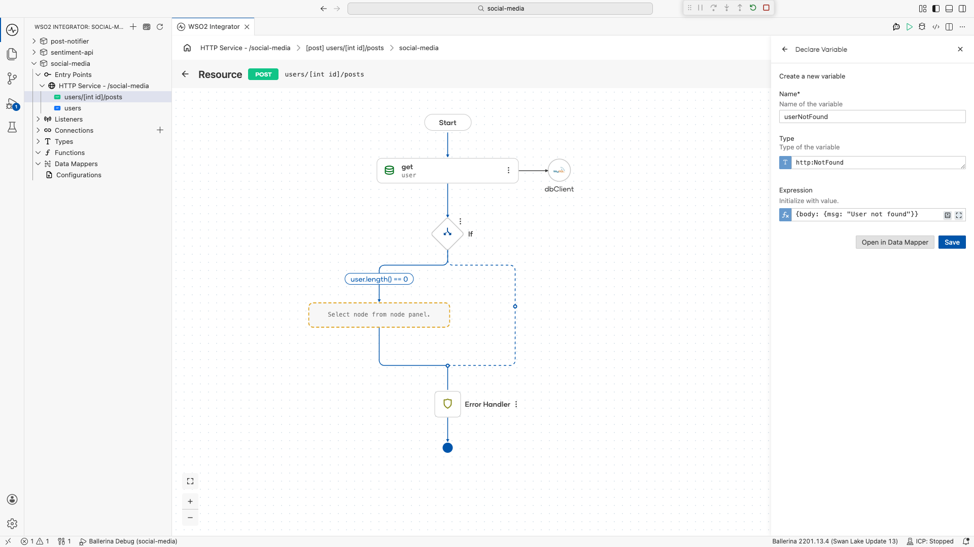 Declaring an http response and returning it