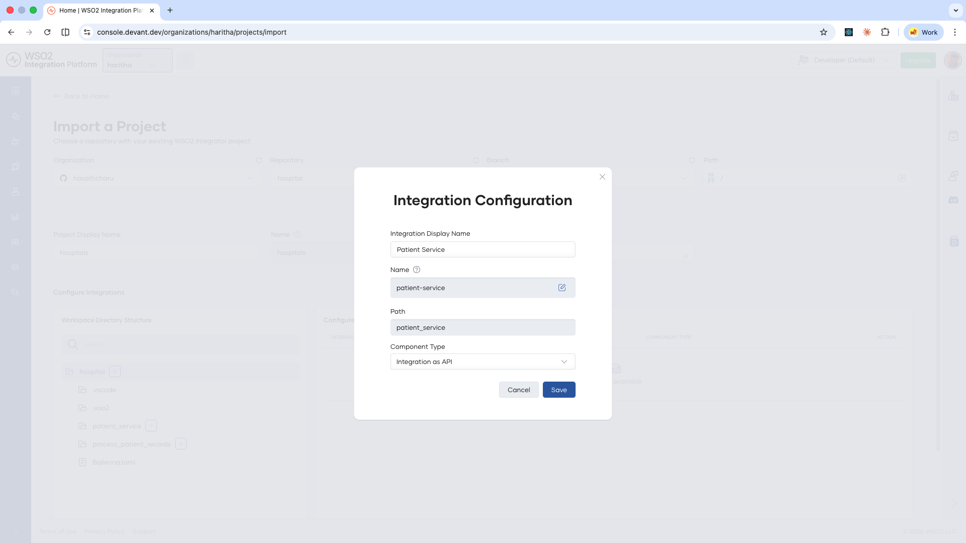Configure Integration